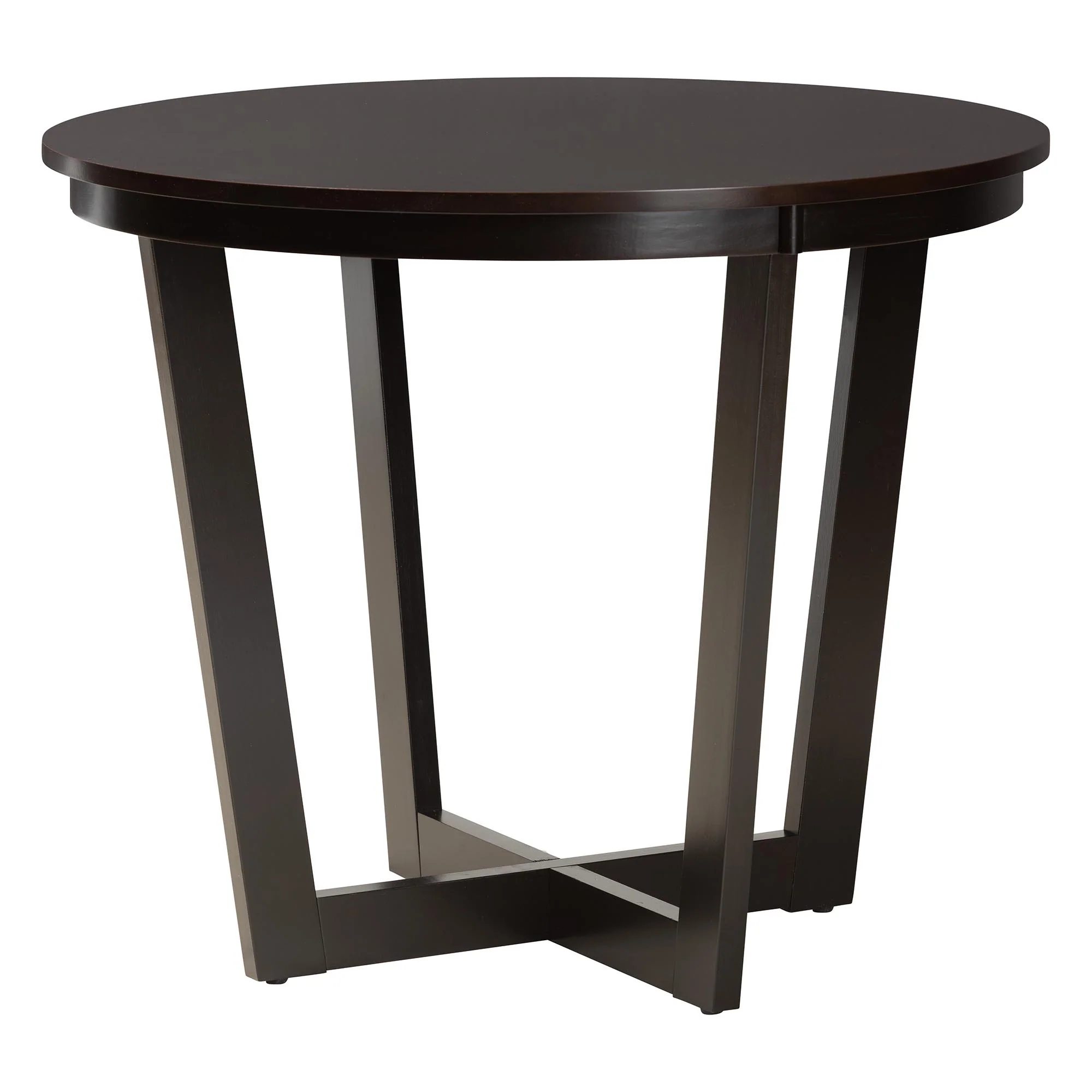 Baxton Studio Alena Modern Sand Fabric and Dark Brown Finished Wood 5-Piece Dining Set - Image 6