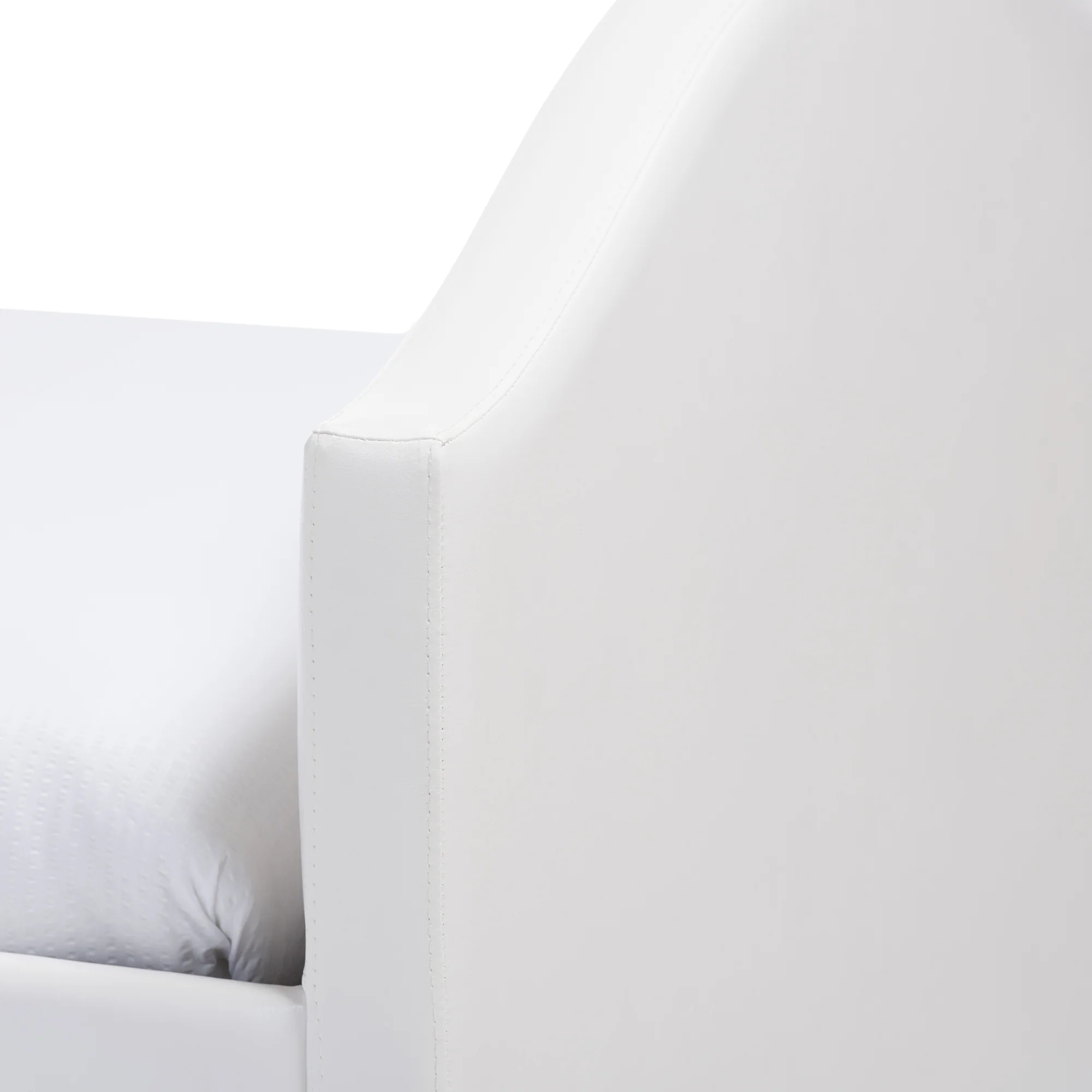 Baxton Studio Alessia White Faux Leather Upholstered Daybed with Guest Trundle Bed - Image 8