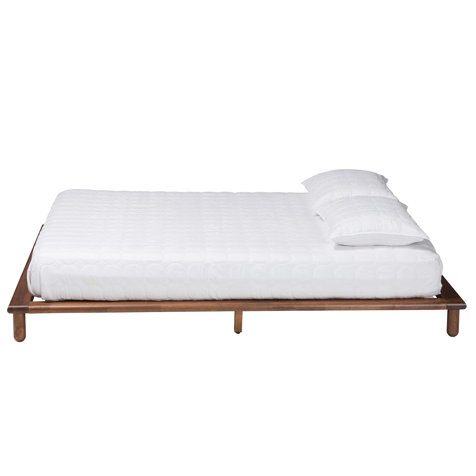 Baxton Studio Alivia Mid-Century Modern Walnut Brown Finished Wood King Size Bed Frame - Image 5