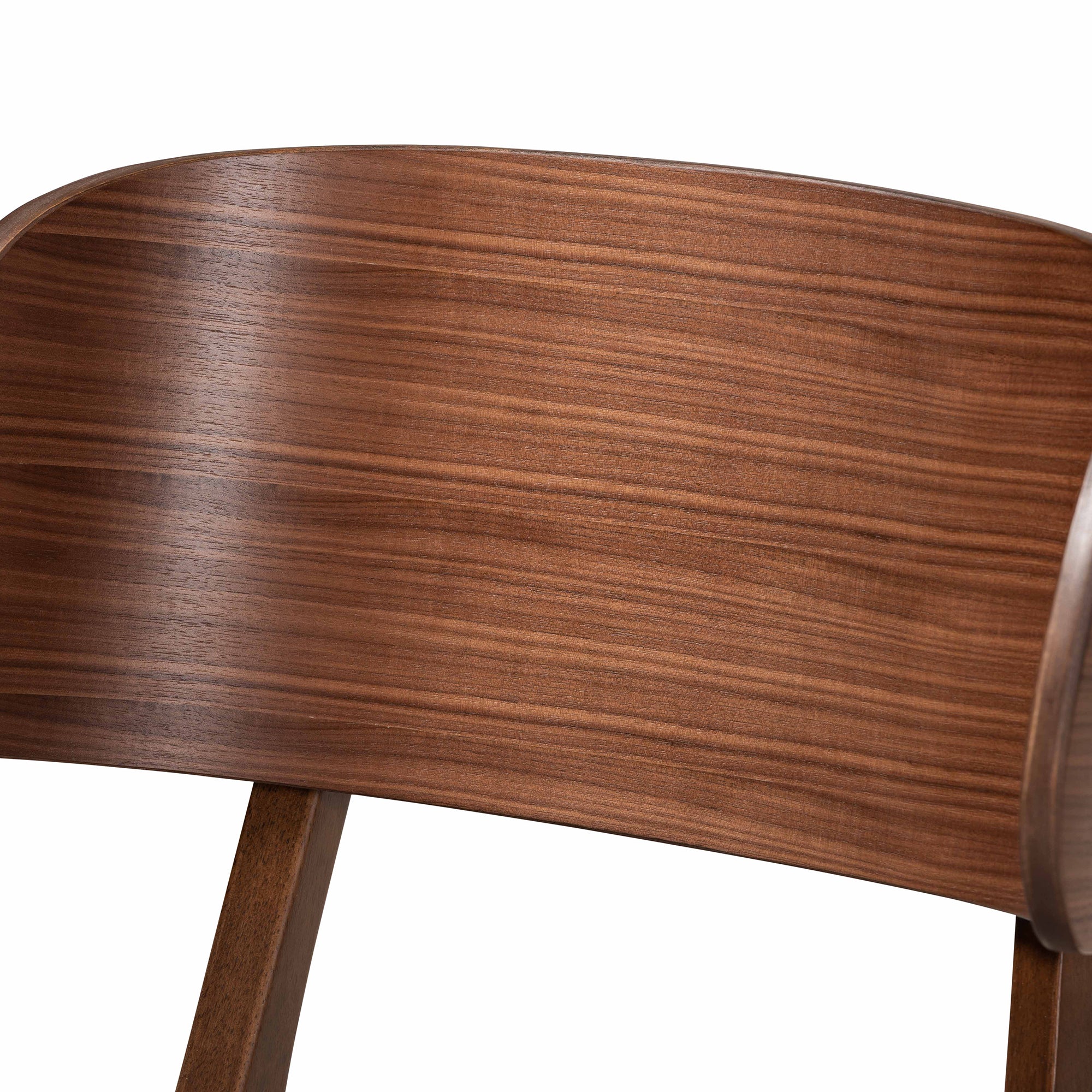 Baxton Studio Alston Mid-Century Modern Grey Fabric Upholstered and Walnut Brown Finished Wood 2-Piece Dining Chair Set - Image 5