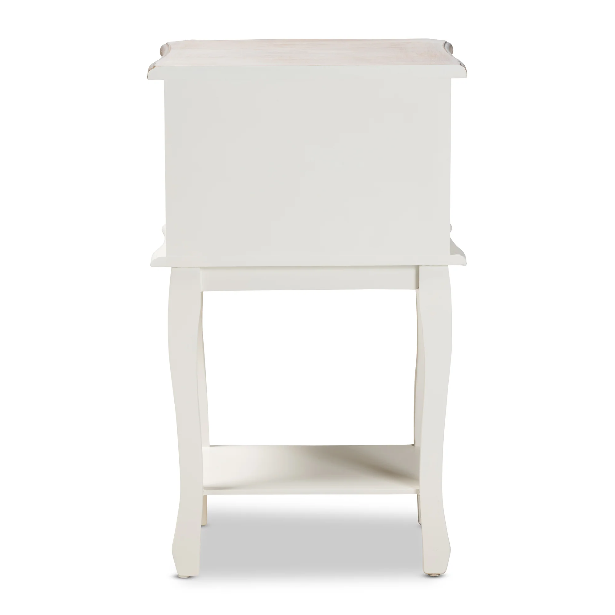 Baxton Studio Amalie Antique French Country Cottage Two-Tone White and Oak Finished 2-Drawer Wood End Table - Image 8