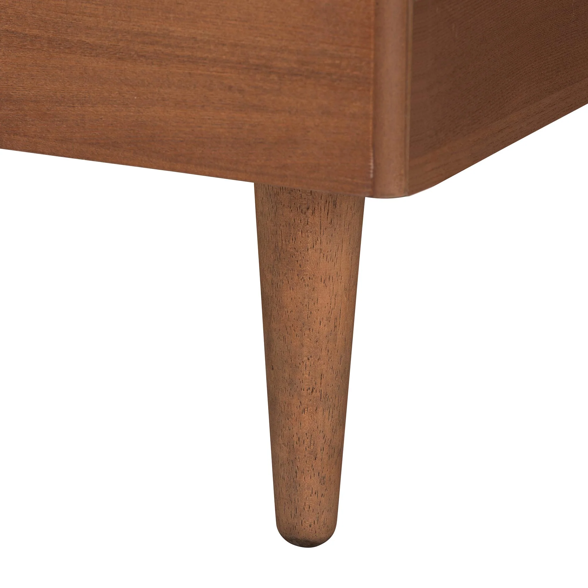 Baxton Studio Ardelle Mid-Century Modern Grey Fabric and Walnut Brown Wood Queen Size Platform Bed - Image 10