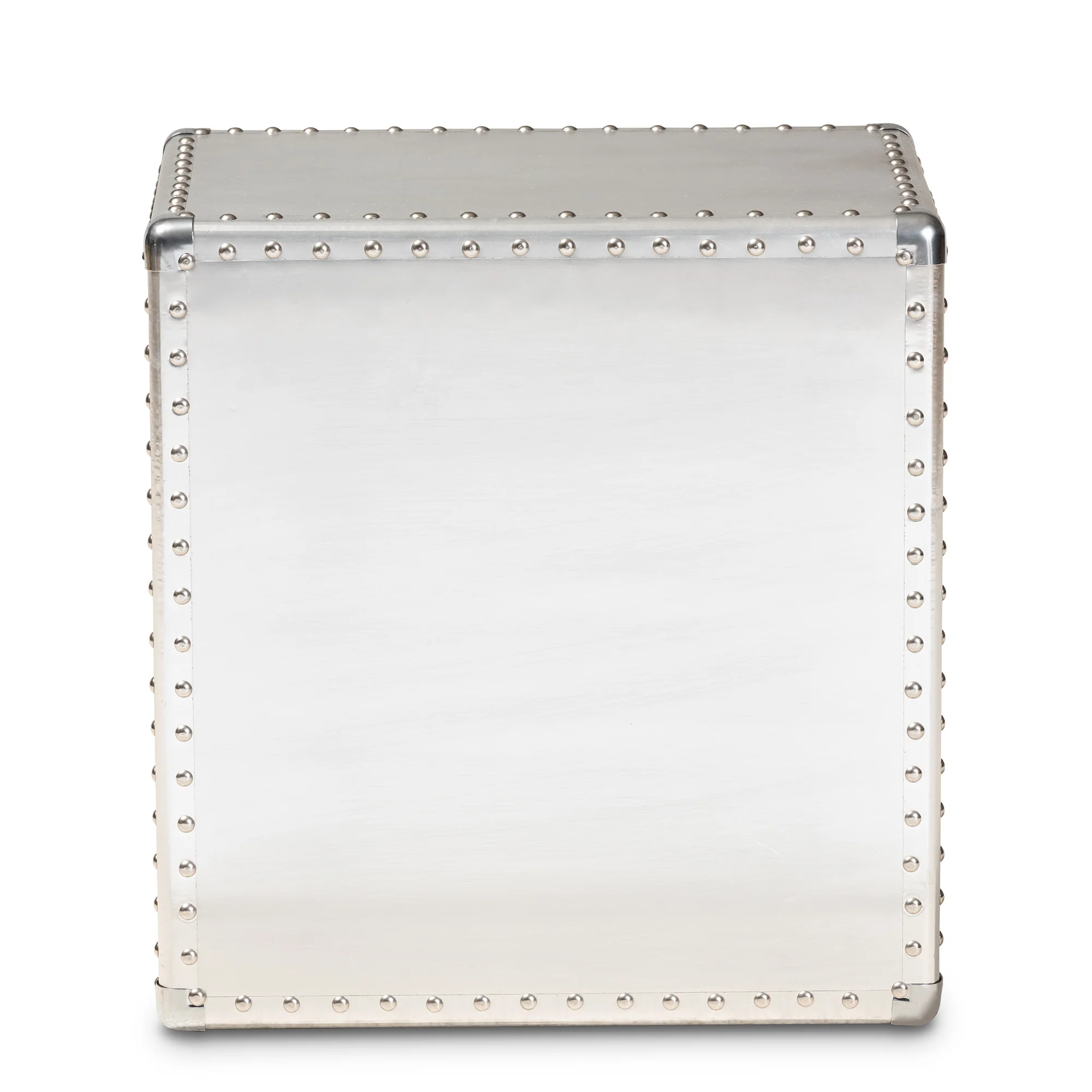 Baxton Studio Armel French Industrial Silver Metal 3-Drawer End Table - Image 8