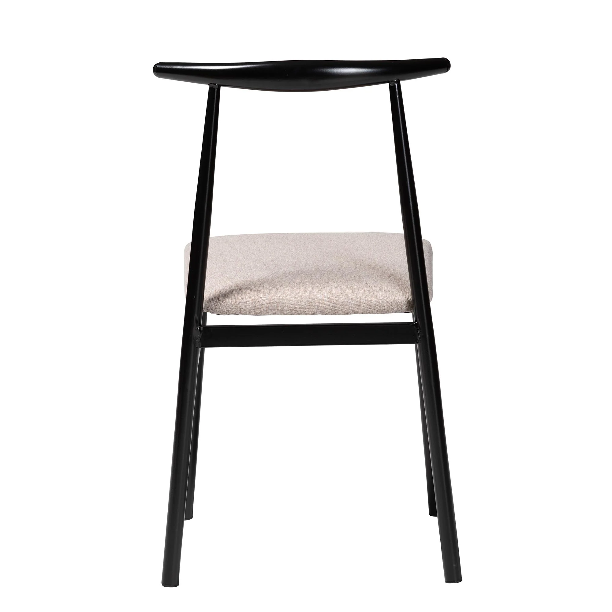 Baxton Studio Arnold Modern Industrial Beige Fabric and Metal Dining Chair - Image 9