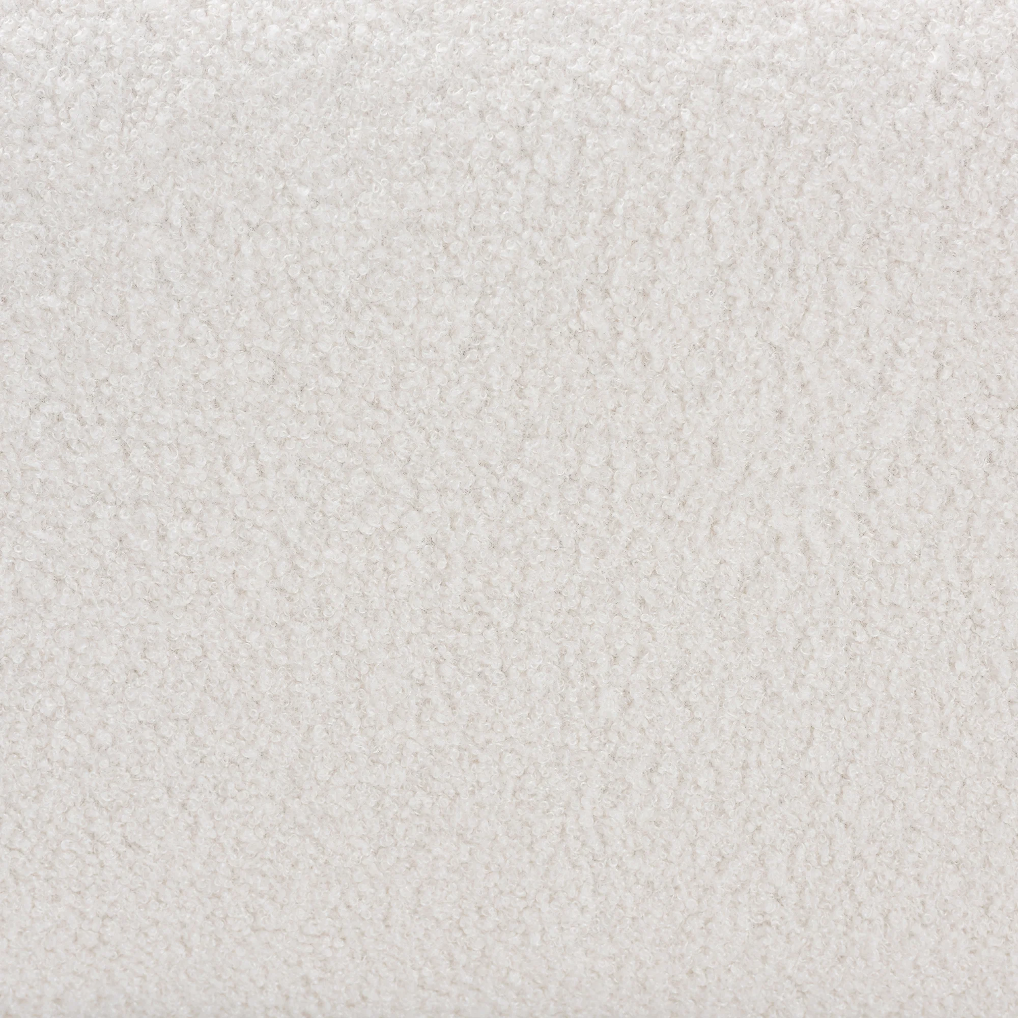 Baxton Studio Athena Modern and Contemporary Ivory Boucle Upholstered and Black Finished Wood Square Ottoman - Image 6