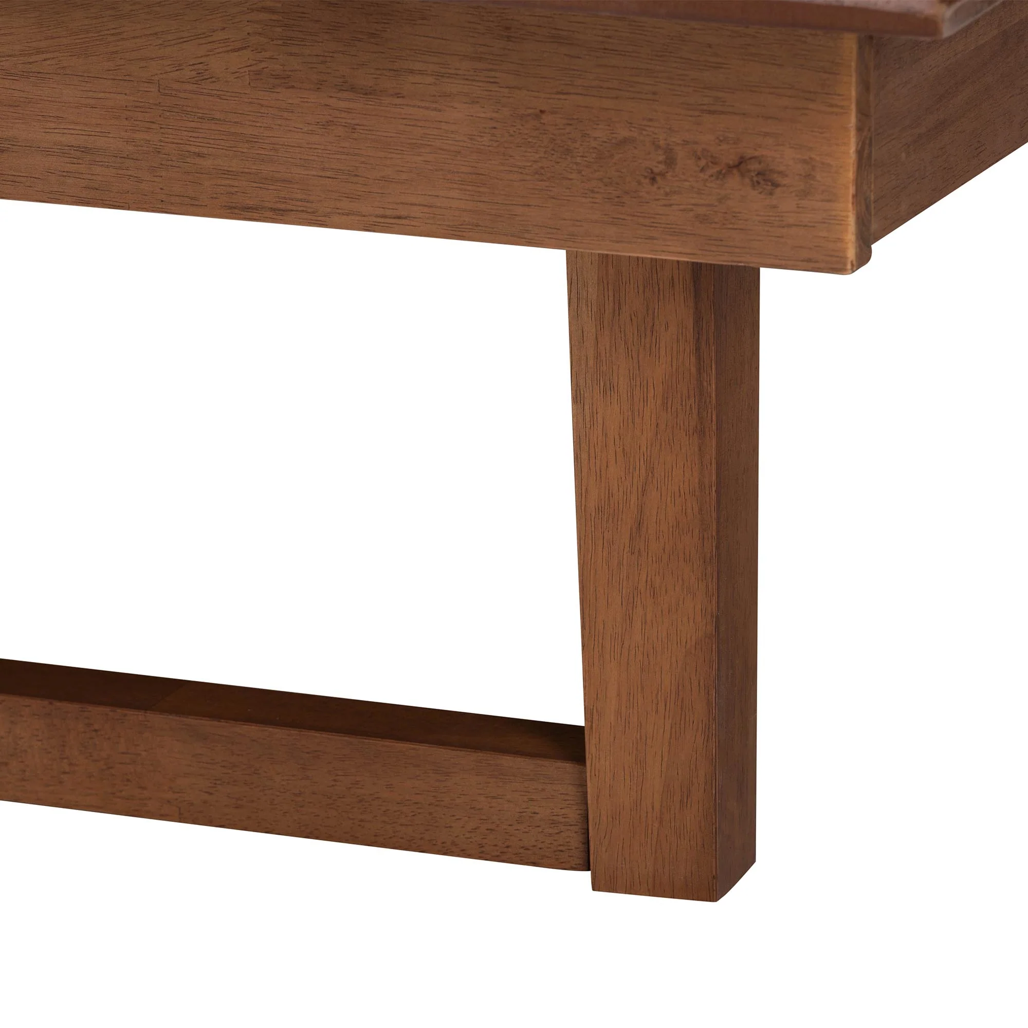 Baxton Studio Aveena Mid-Century Modern Walnut Brown Finished Wood Queen Size Platform Bed - Image 6