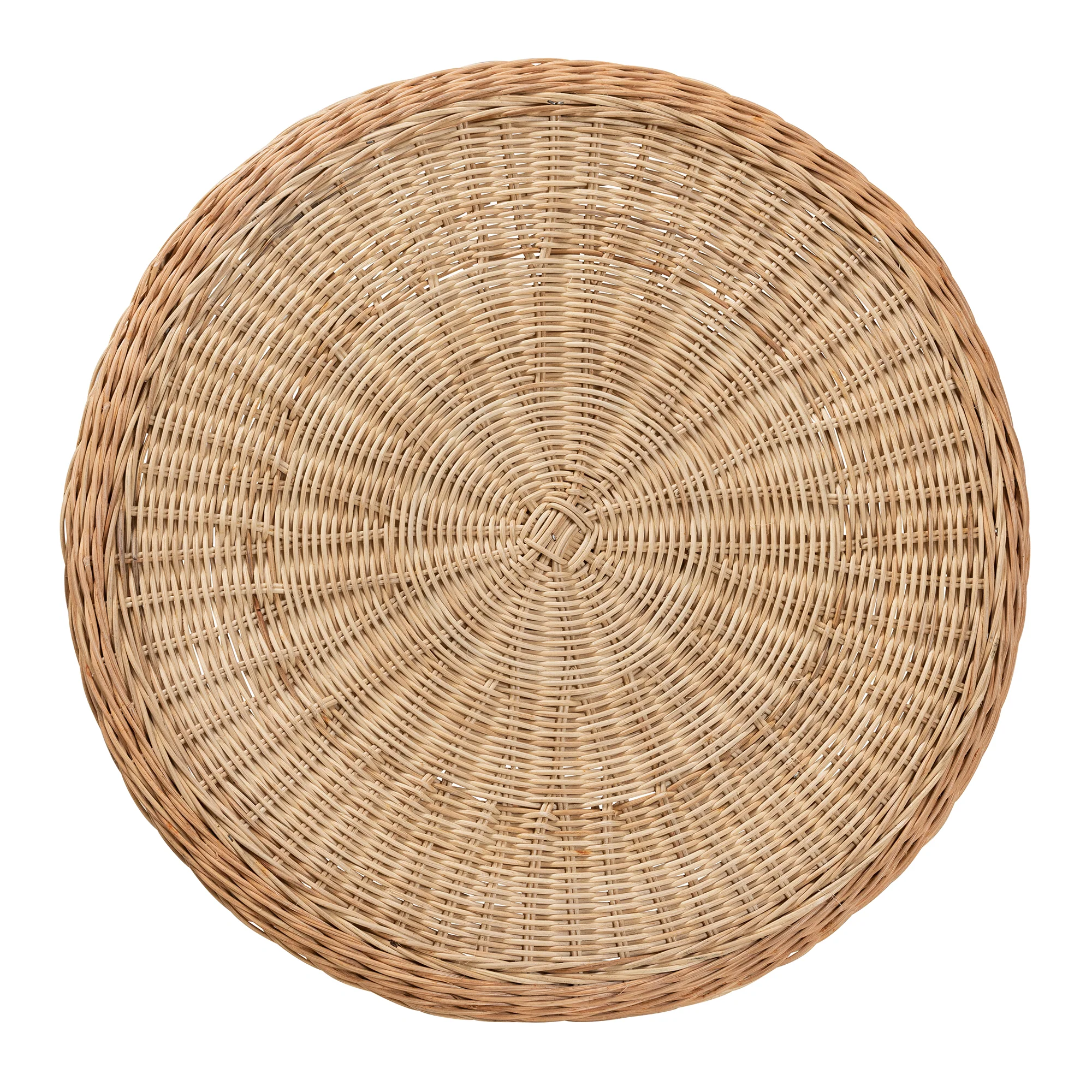 Baxton Studio bali & pari Abbey Modern Bohemian Natural Brown Antique Rattan Coffee Table - Image 6