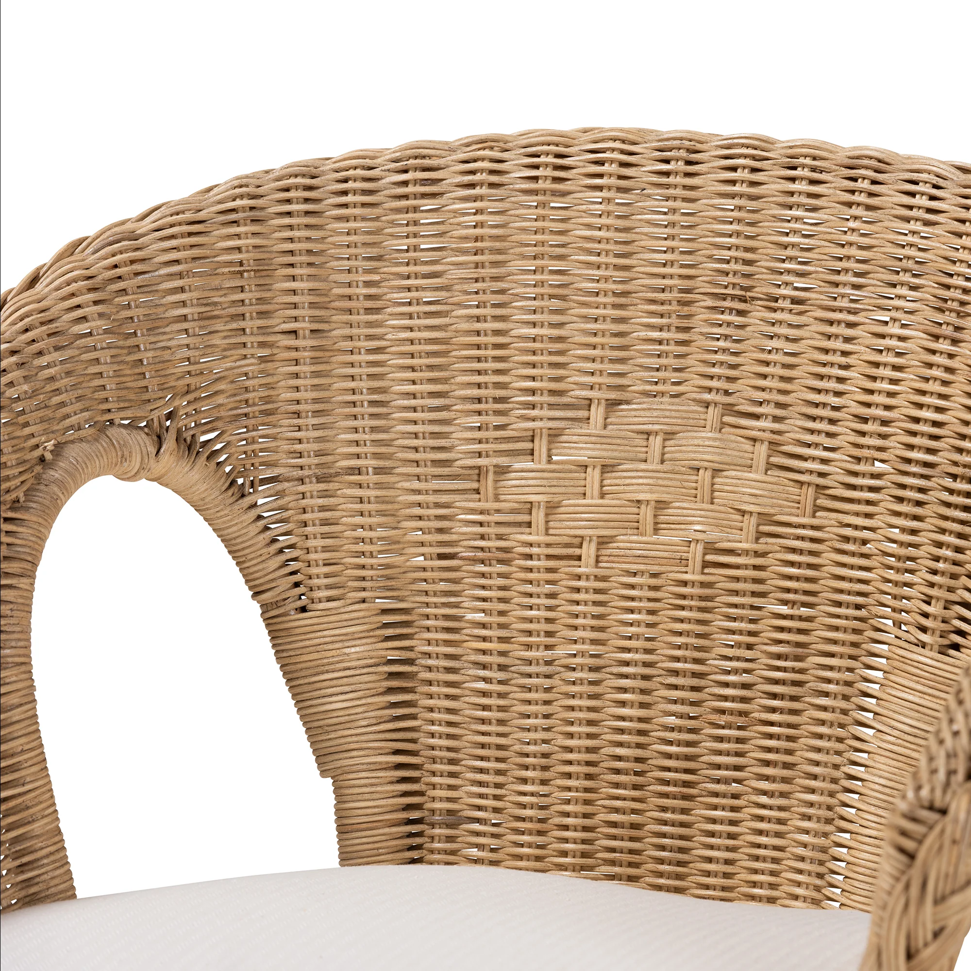 Baxton Studio bali & pari Abbey Modern Bohemian Natural Brown Antique Rattan Dining Chair - Image 6