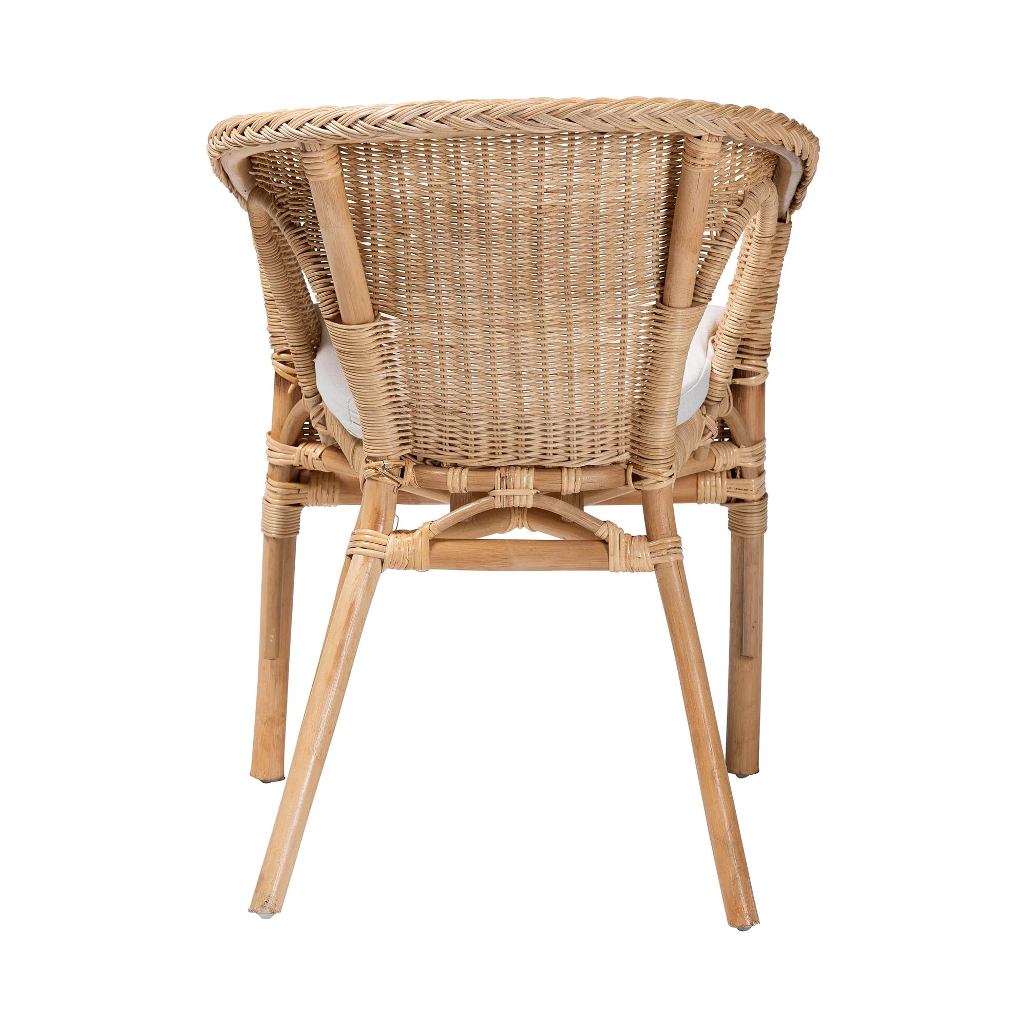 Baxton Studio bali & pari Abbey Modern Bohemian Natural Rattan Dining Chair - Image 7