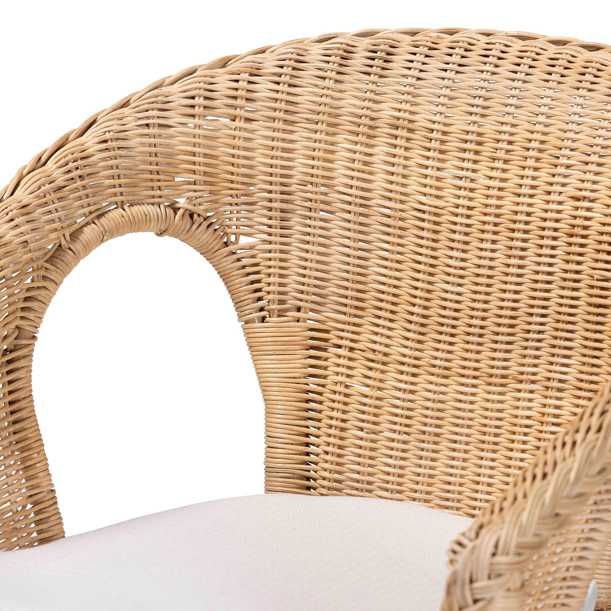 Baxton Studio bali & pari Abbey Modern Bohemian Natural Rattan Dining Chair - Image 8