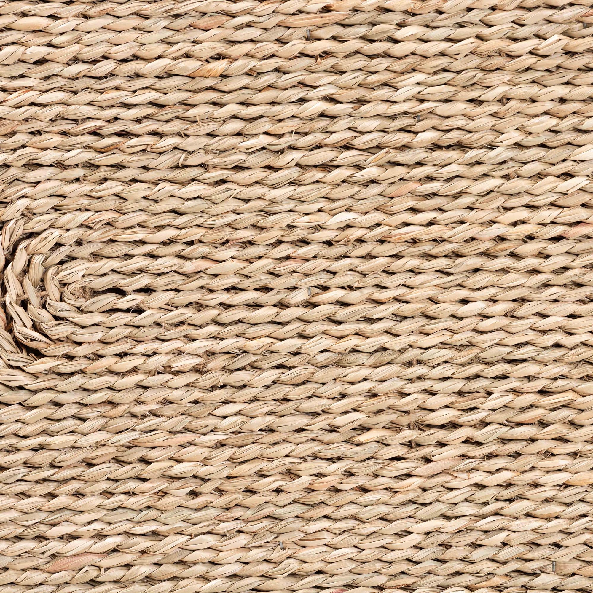Baxton Studio bali & pari Adonica Modern Bohemian Natural Brown Seagrass and Wood End Table - Image 7