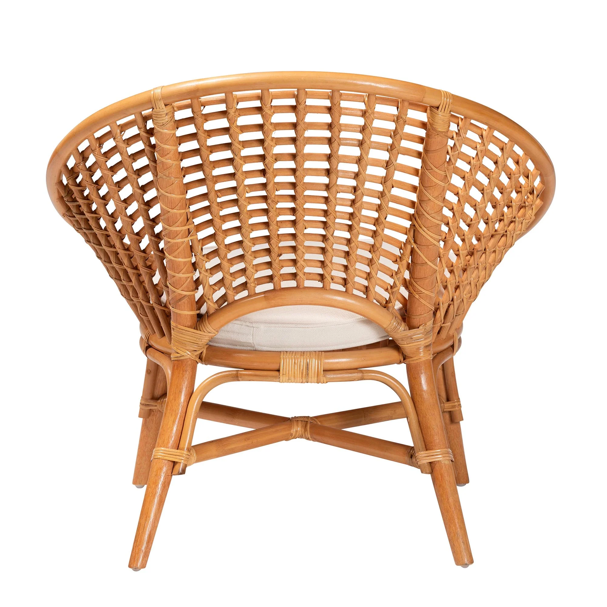 Baxton Studio bali & pari Aerin Modern Bohemian Natural Rattan Accent Chair - Image 5