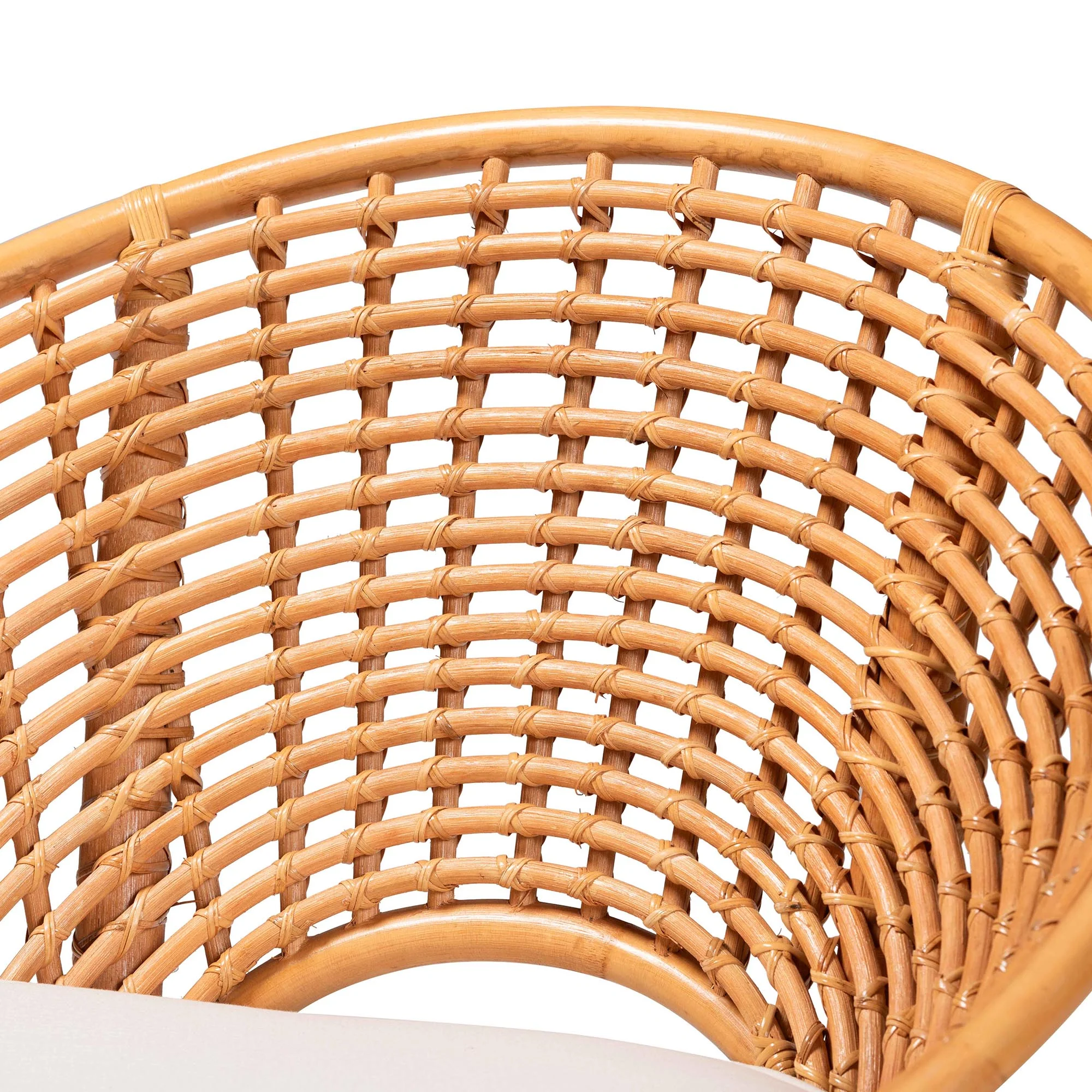 Baxton Studio bali & pari Aerin Modern Bohemian Natural Rattan Accent Chair - Image 6