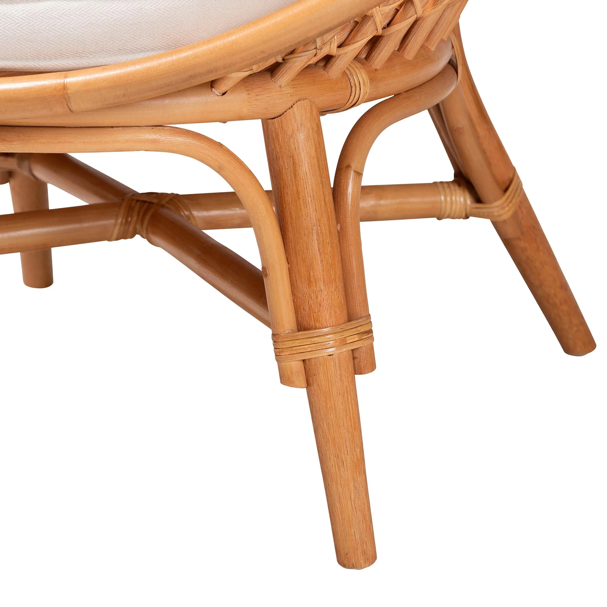 Baxton Studio bali & pari Aerin Modern Bohemian Natural Rattan Accent Chair - Image 7