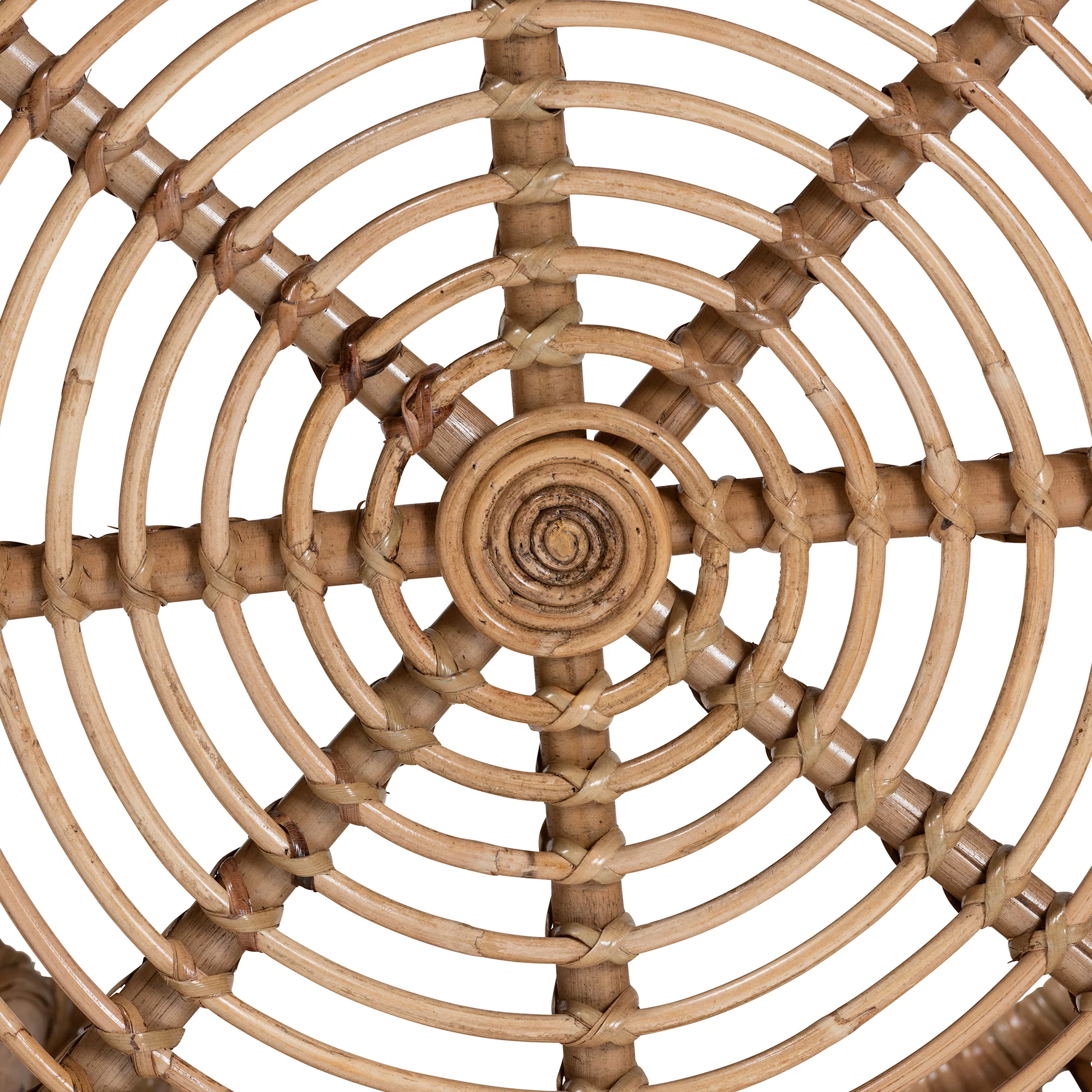 Baxton Studio bali & pari Aliane Modern Bohemian Natural Brown Antique Rattan Coffee Table - Image 5