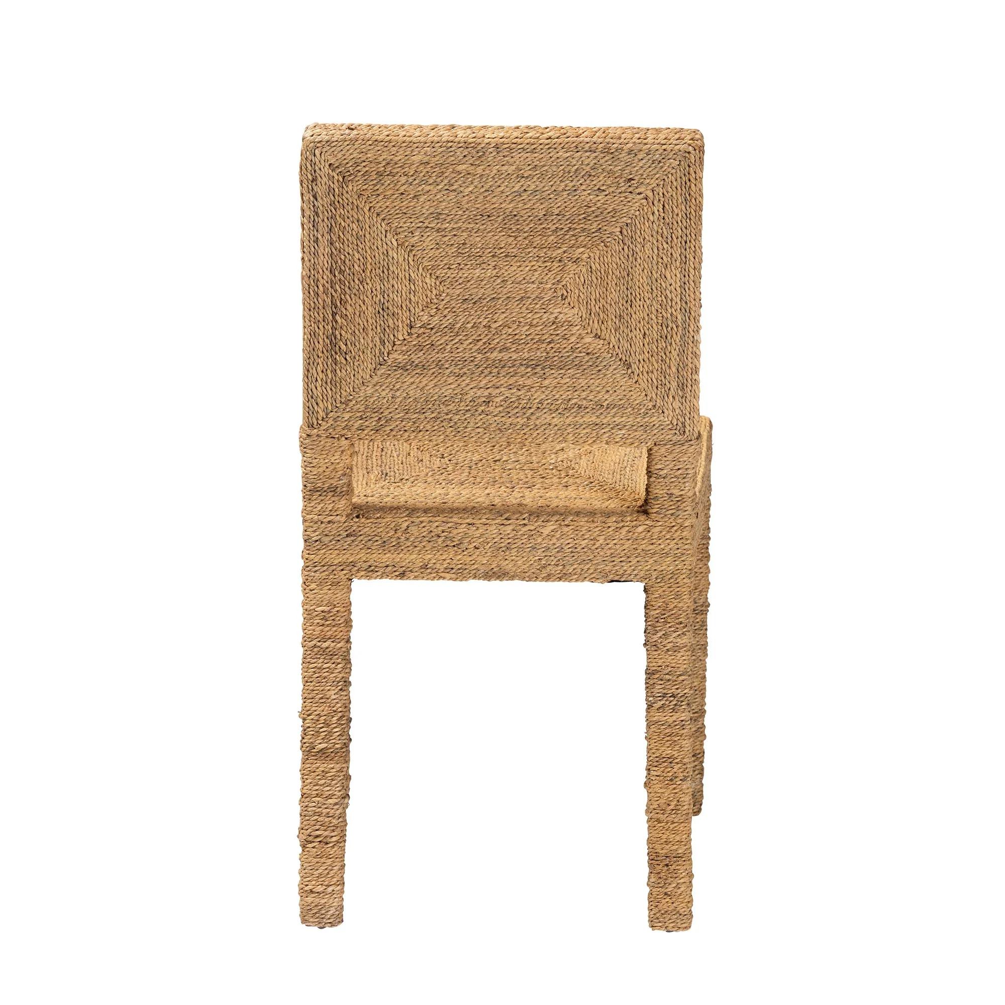 Baxton Studio bali & pari Anfield Modern Bohemian Natural Seagrass and Mahogany Wood Dining Chair - Image 5