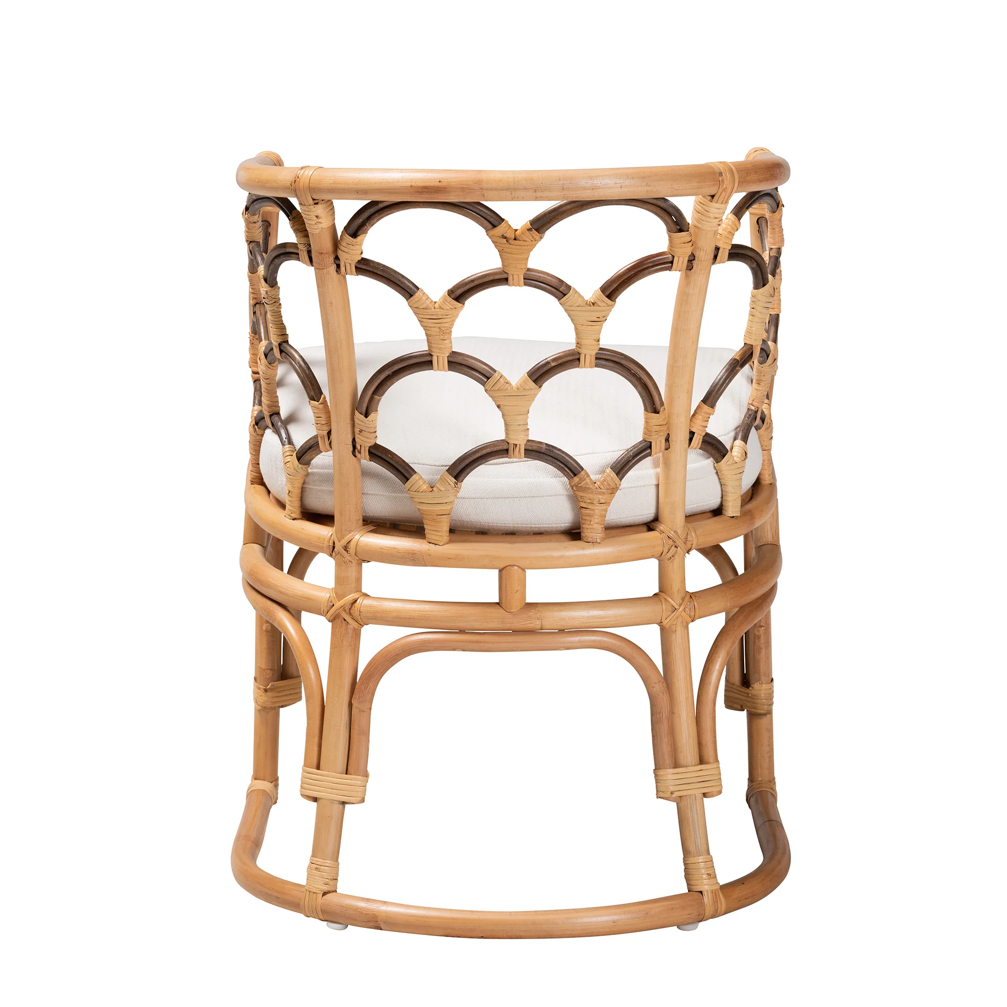 Baxton Studio bali & pari Aster Modern Bohemian Natural Brown Rattan Armchair - Image 5
