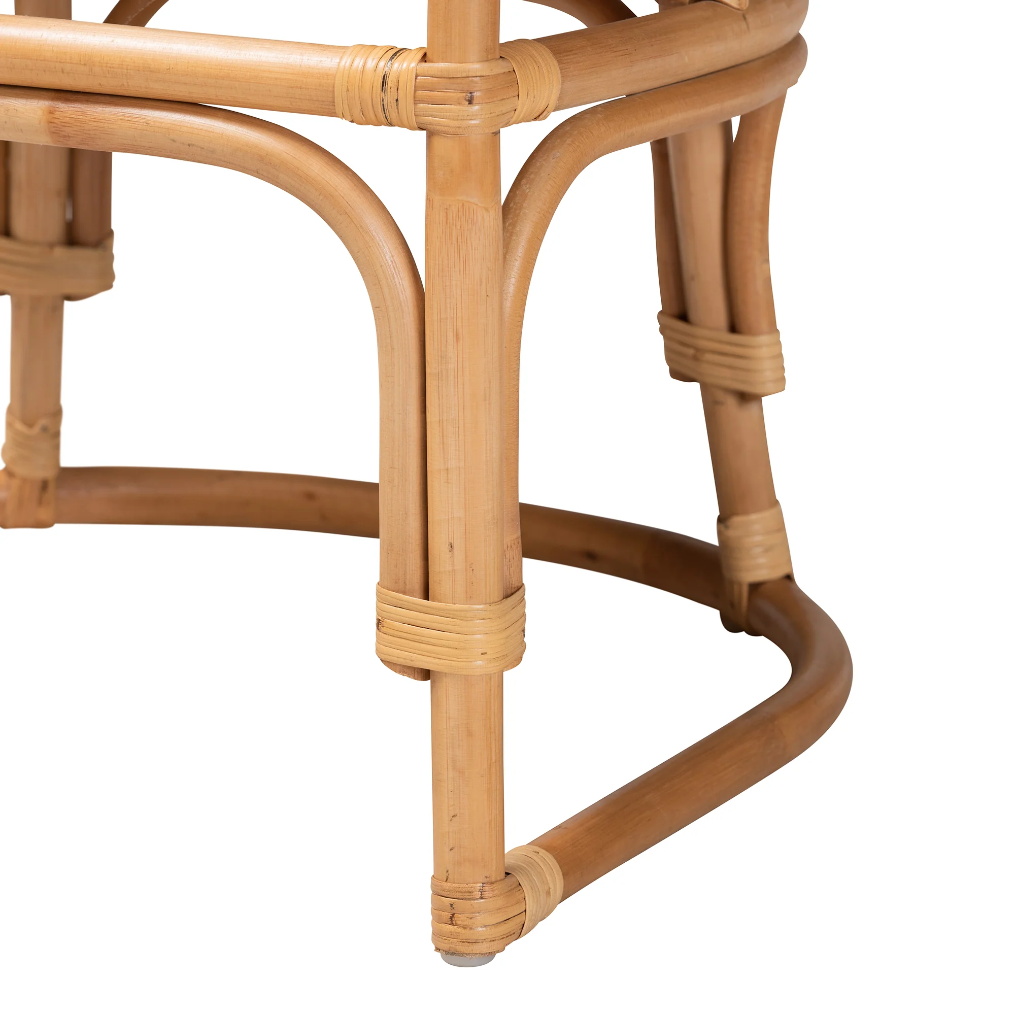 Baxton Studio bali & pari Aster Modern Bohemian Natural Brown Rattan Armchair - Image 7