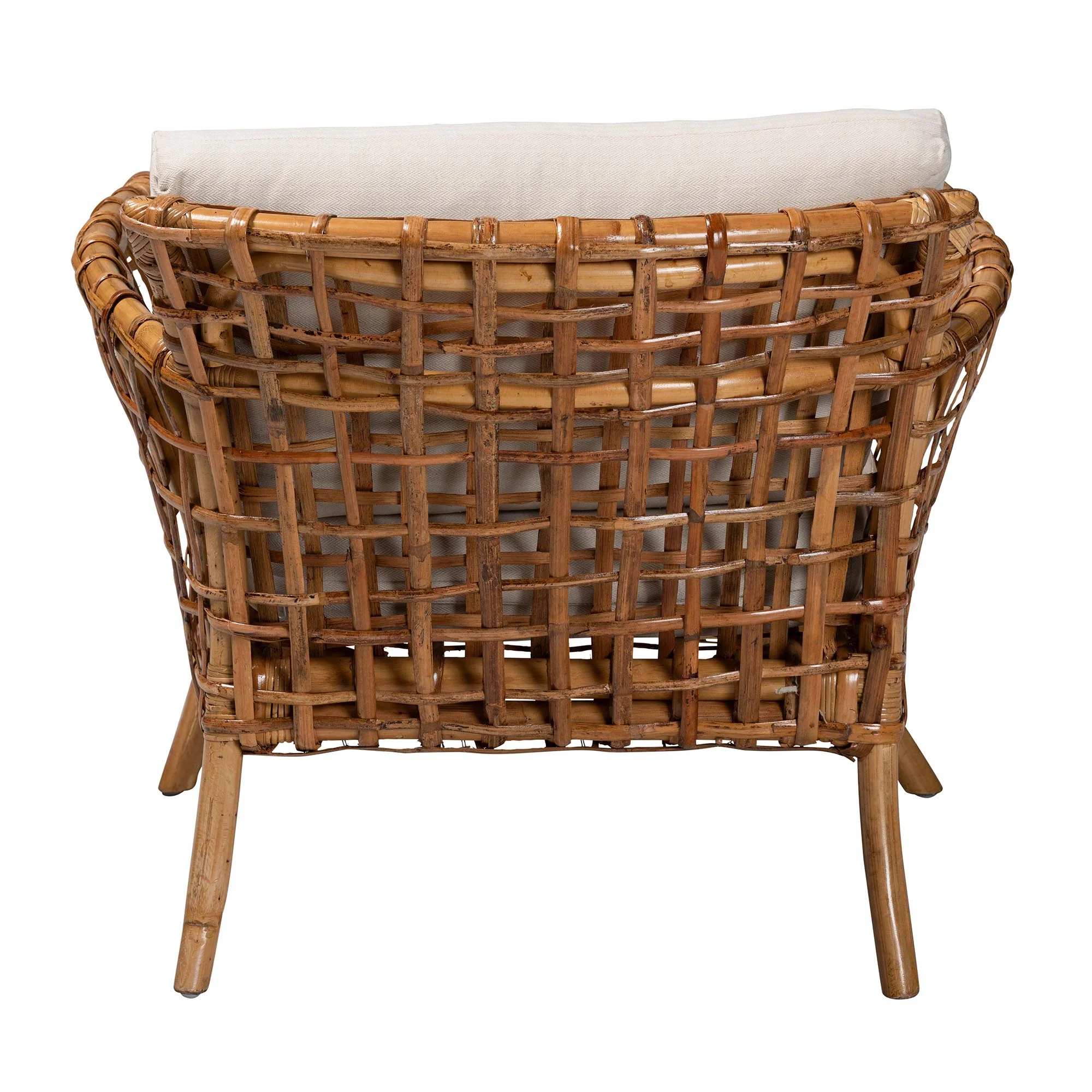 Baxton Studio bali & pari Babette Modern Bohemian Natural Brown Rattan Arm Chair - Image 7