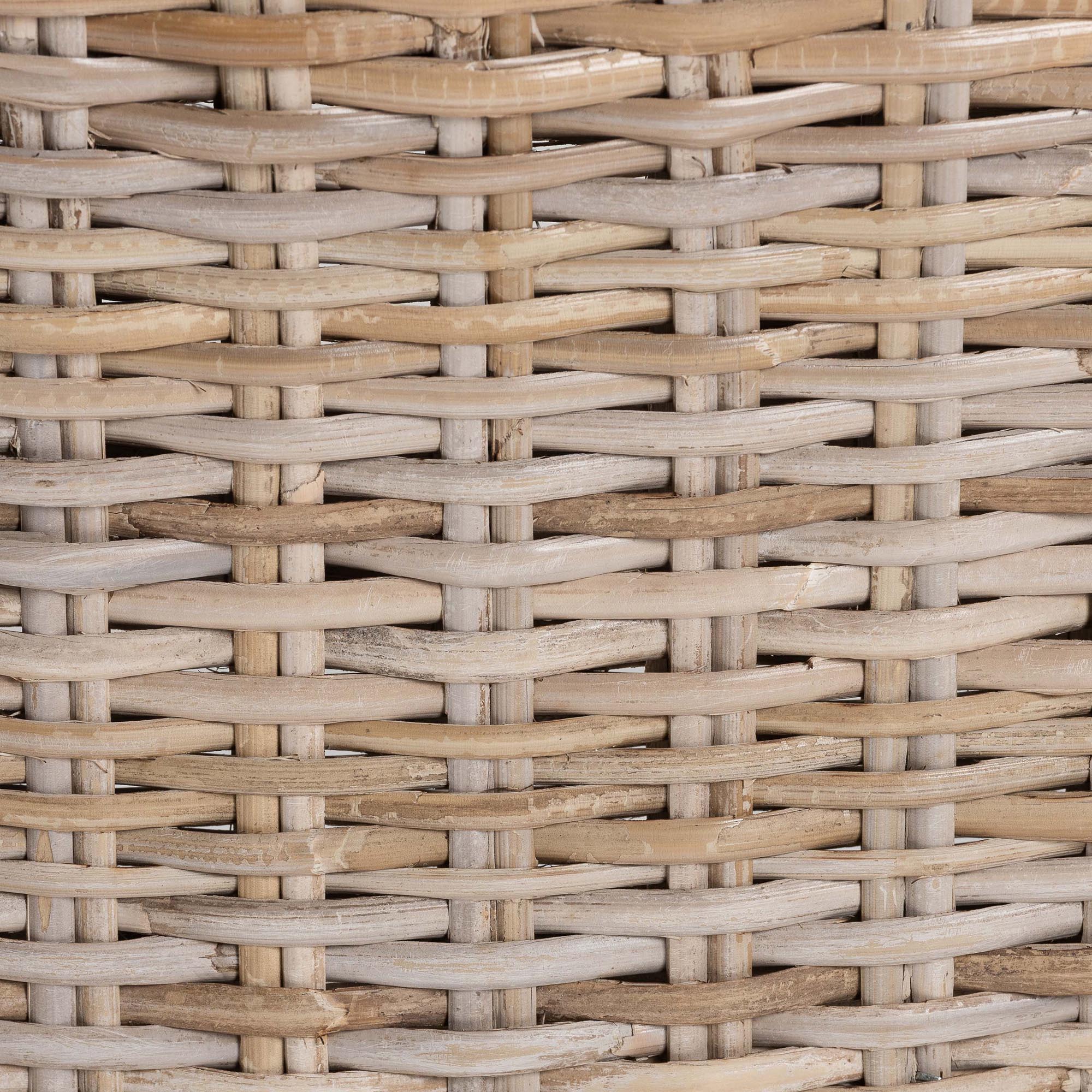 Baxton Studio bali & pari Barossa Bohemian Grey Kubu Rattan and Mahogany Wood Dining Chair - Image 10