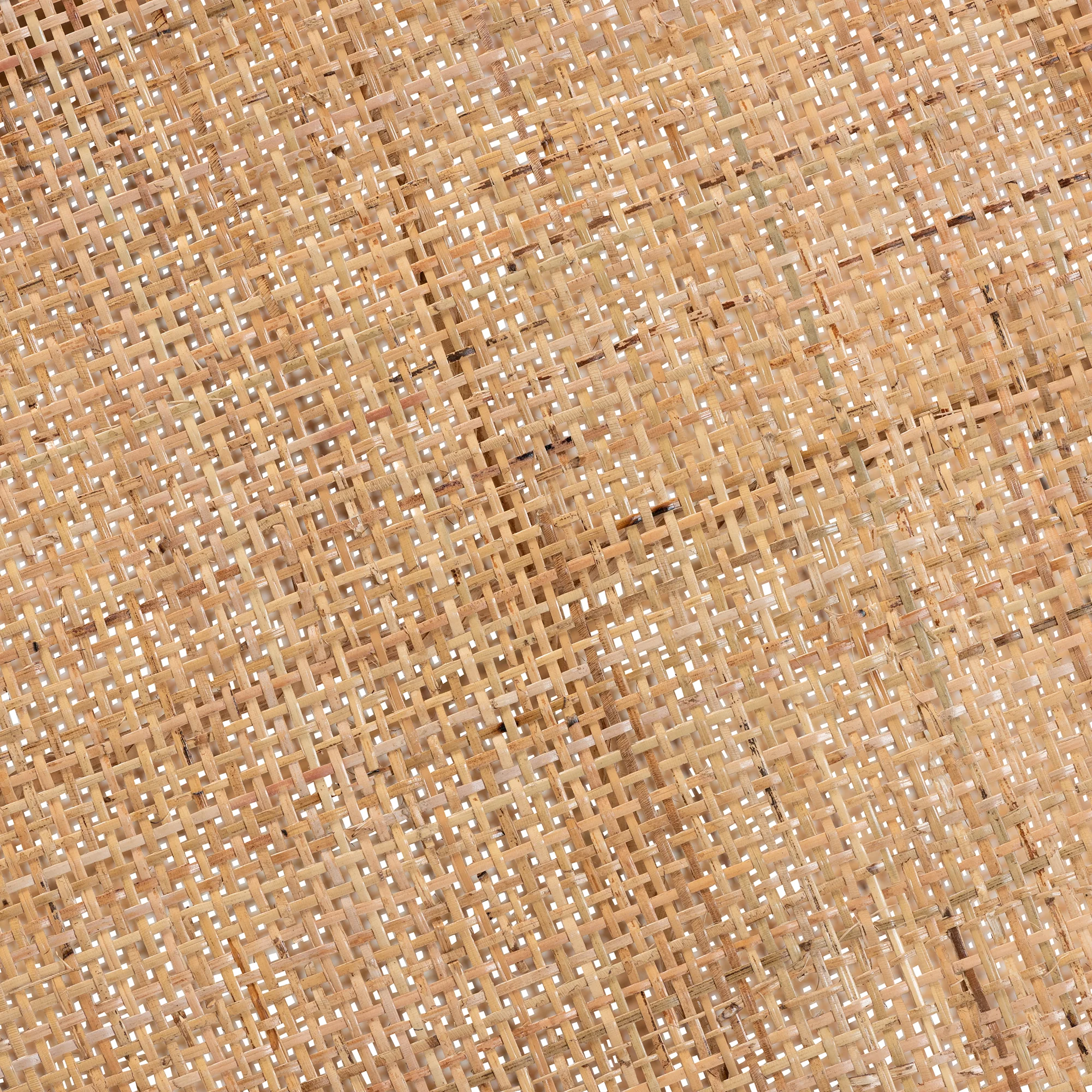 Baxton Studio bali & pari Bella Modern Bohemian Natural Brown Mahogany Wood and Natural Rattan 2-Tier End Table - Image 6