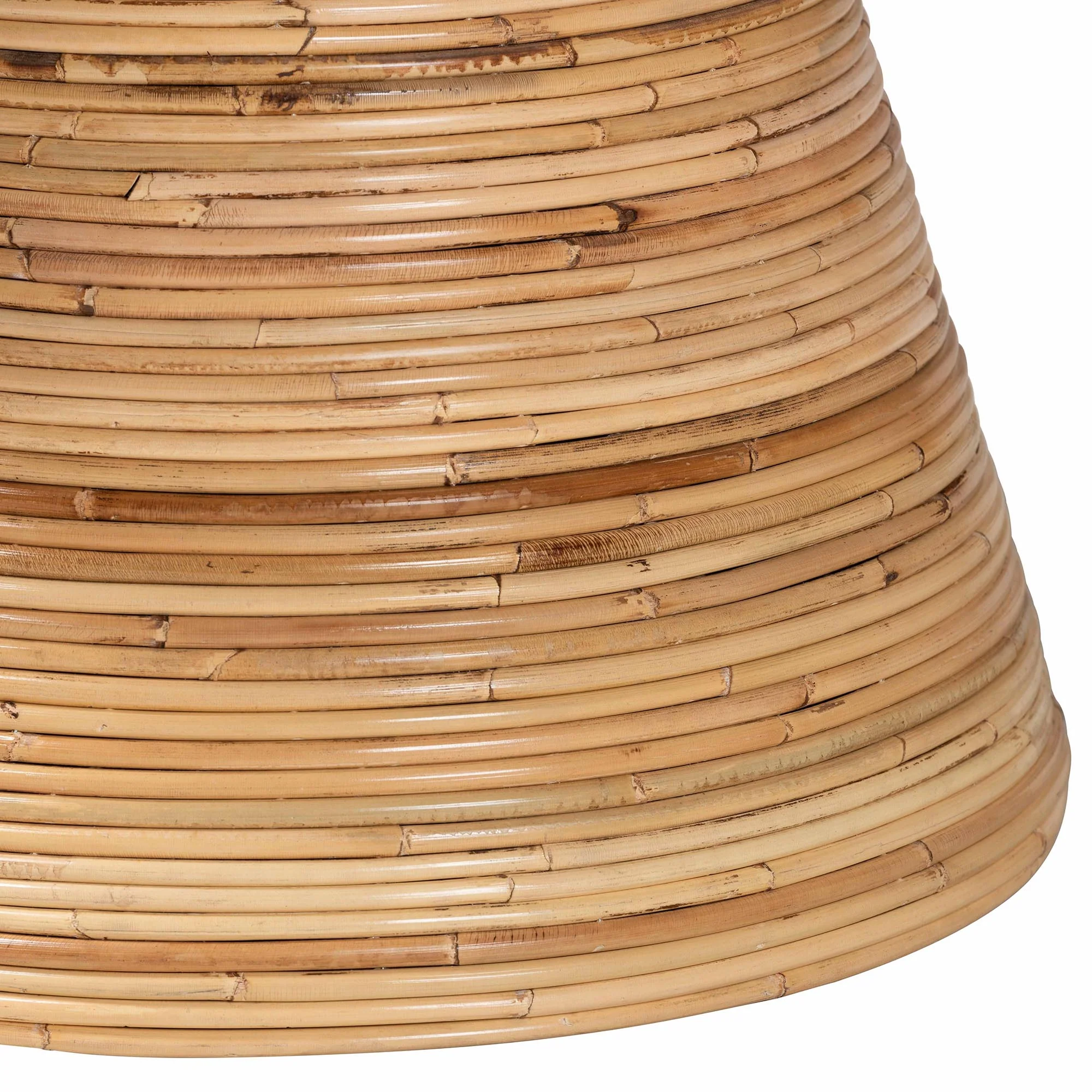 Baxton Studio bali & pari Bella Modern Bohemian Natural Rattan and Mahogany Wood Coffee Table - Image 5