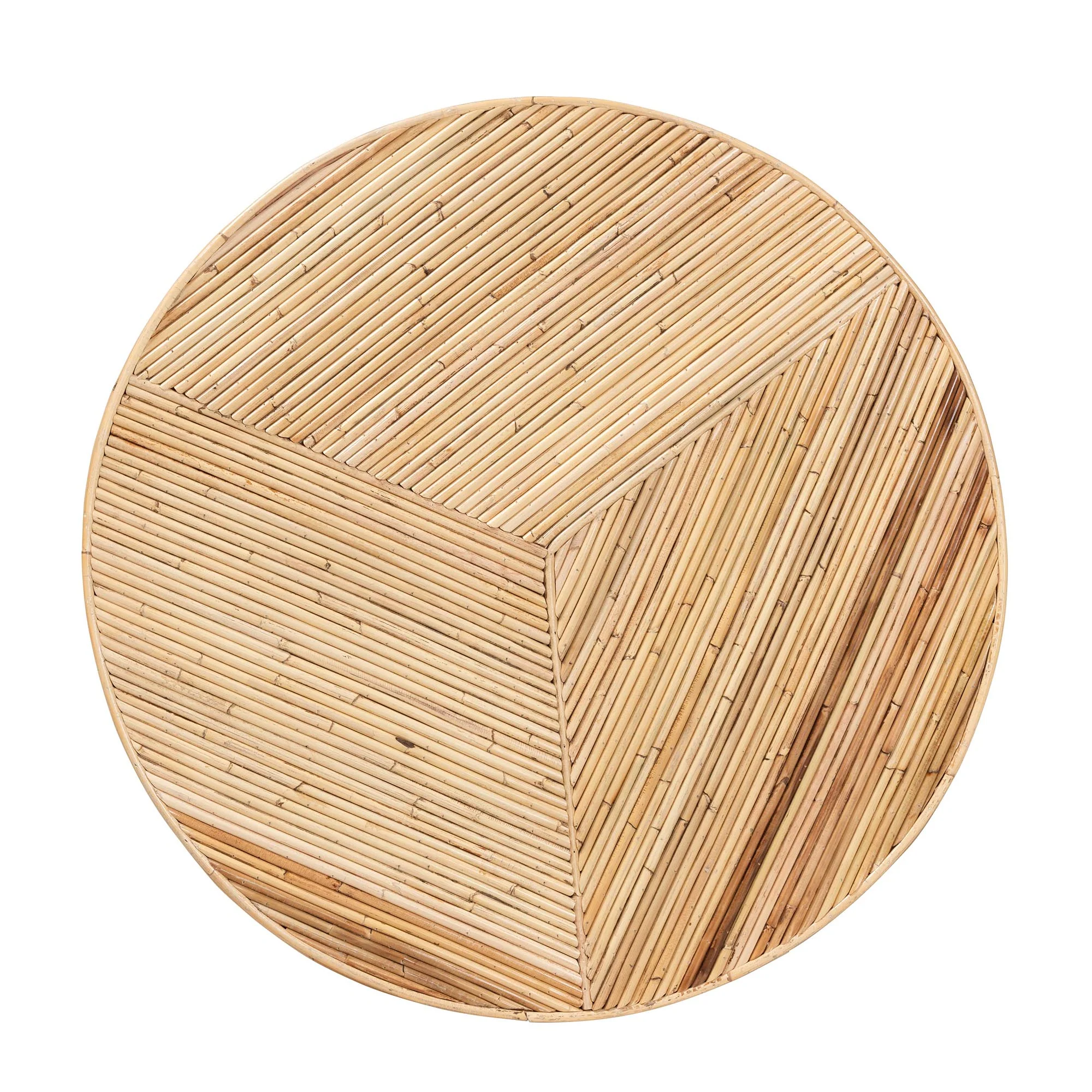 Baxton Studio bali & pari Bella Modern Bohemian Natural Rattan and Mahogany Wood Coffee Table - Image 6