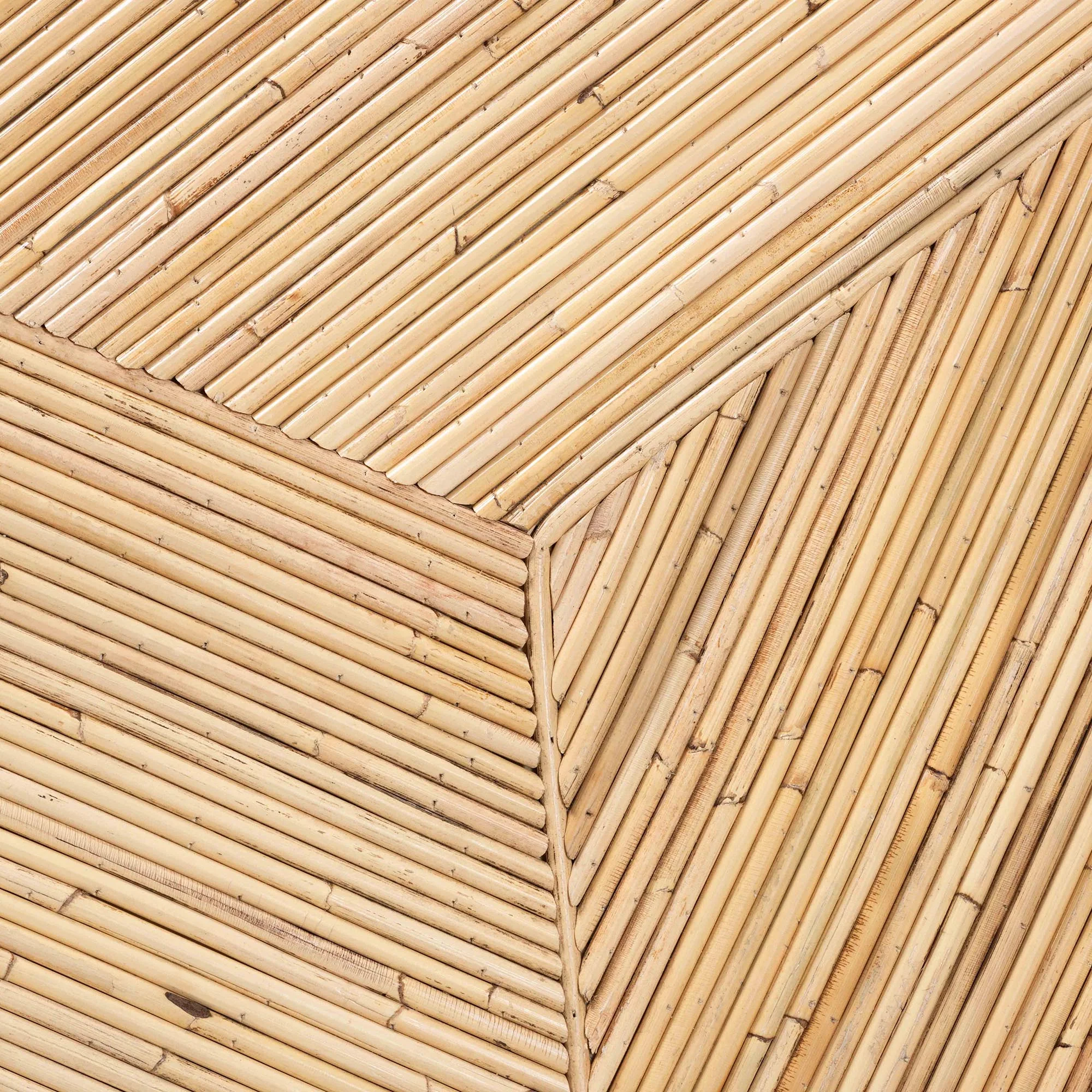 Baxton Studio bali & pari Bella Modern Bohemian Natural Rattan and Mahogany Wood Coffee Table - Image 7