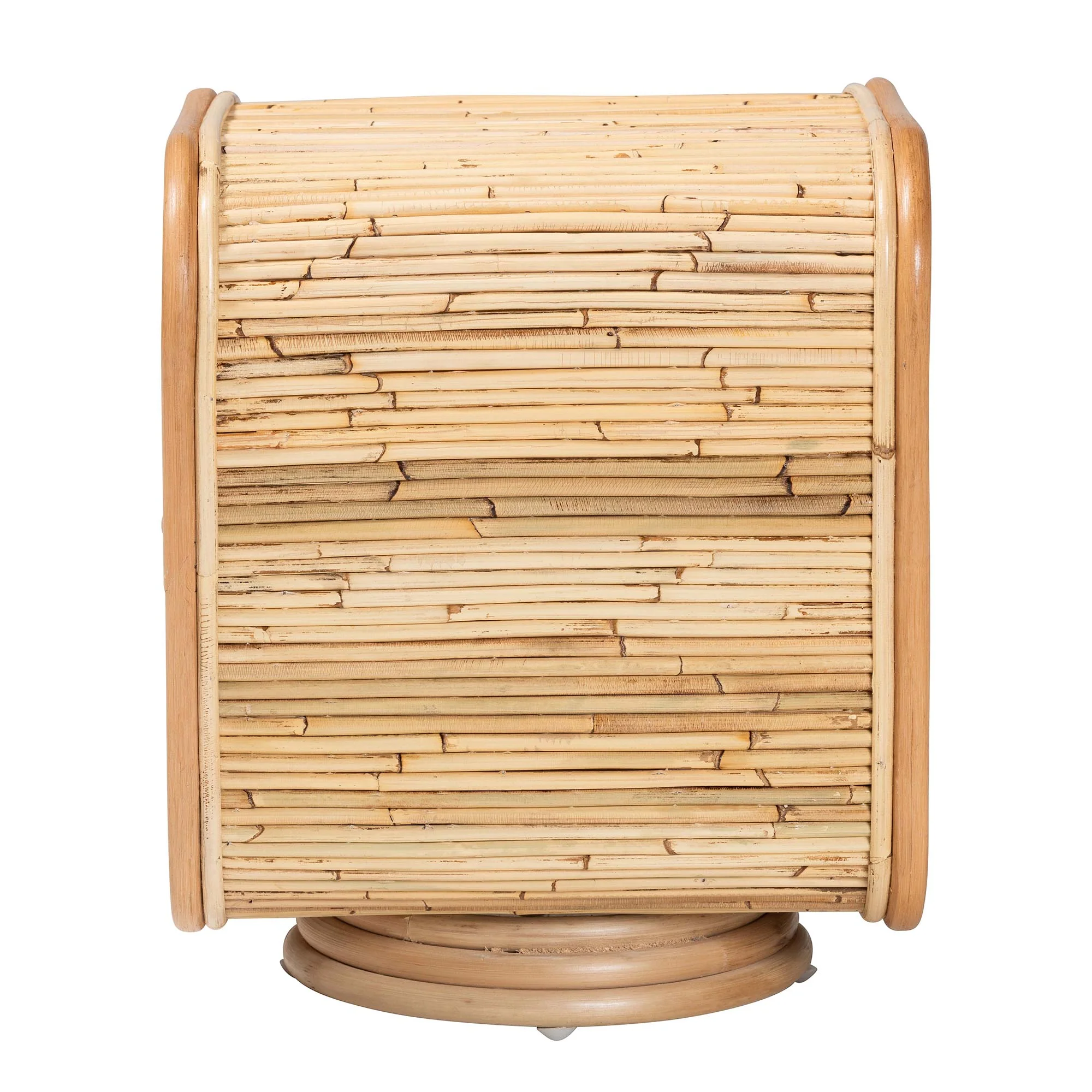 Baxton Studio bali & pari Bethari Bohemian Natural Rattan Nightstand - Image 5