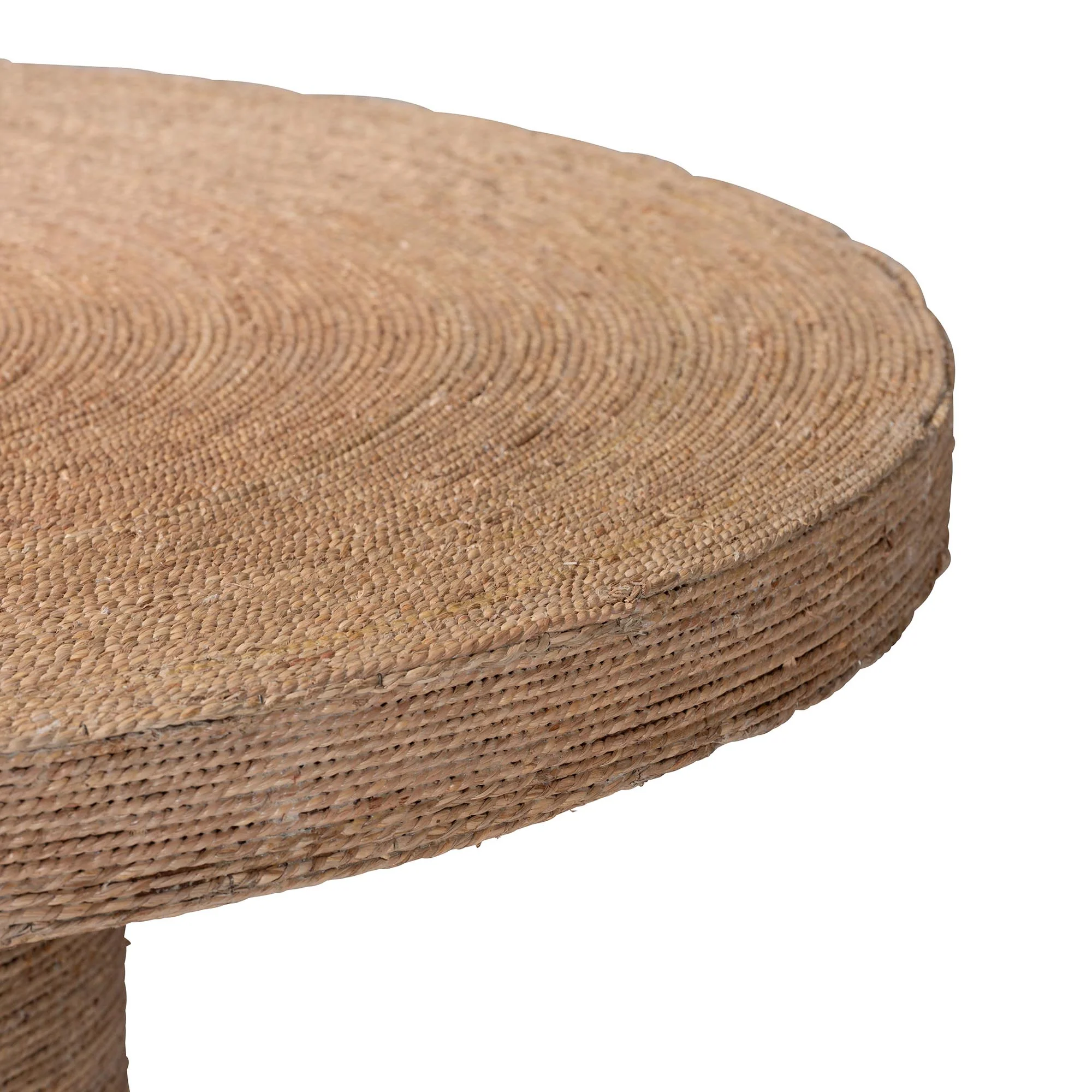 Baxton Studio bali & pari Bistra Modern Bohemian Natural Brown Seagrass and Wood Dining Table - Image 3