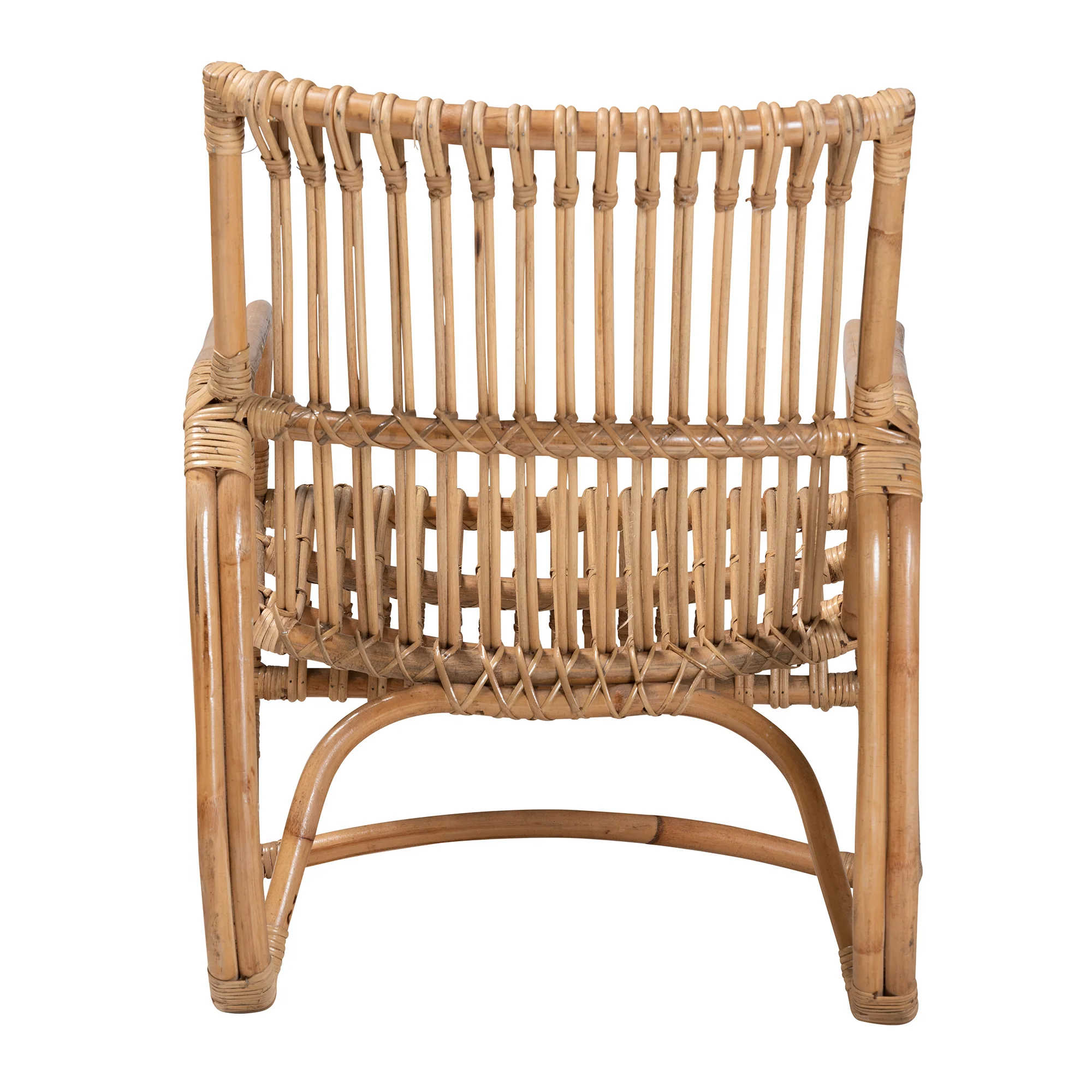 Baxton Studio bali & pari Blanca Modern Bohemian Natural Rattan Accent Chair - Image 5