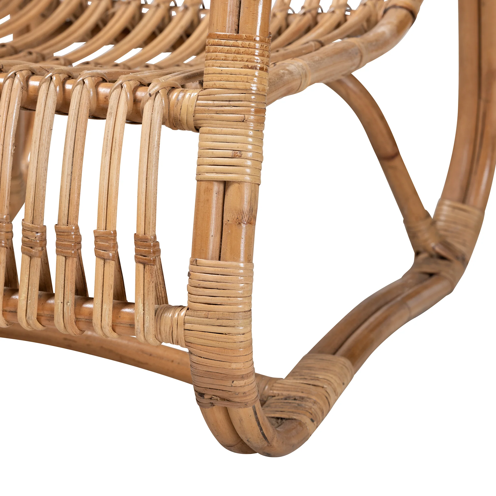 Baxton Studio bali & pari Blanca Modern Bohemian Natural Rattan Accent Chair - Image 7