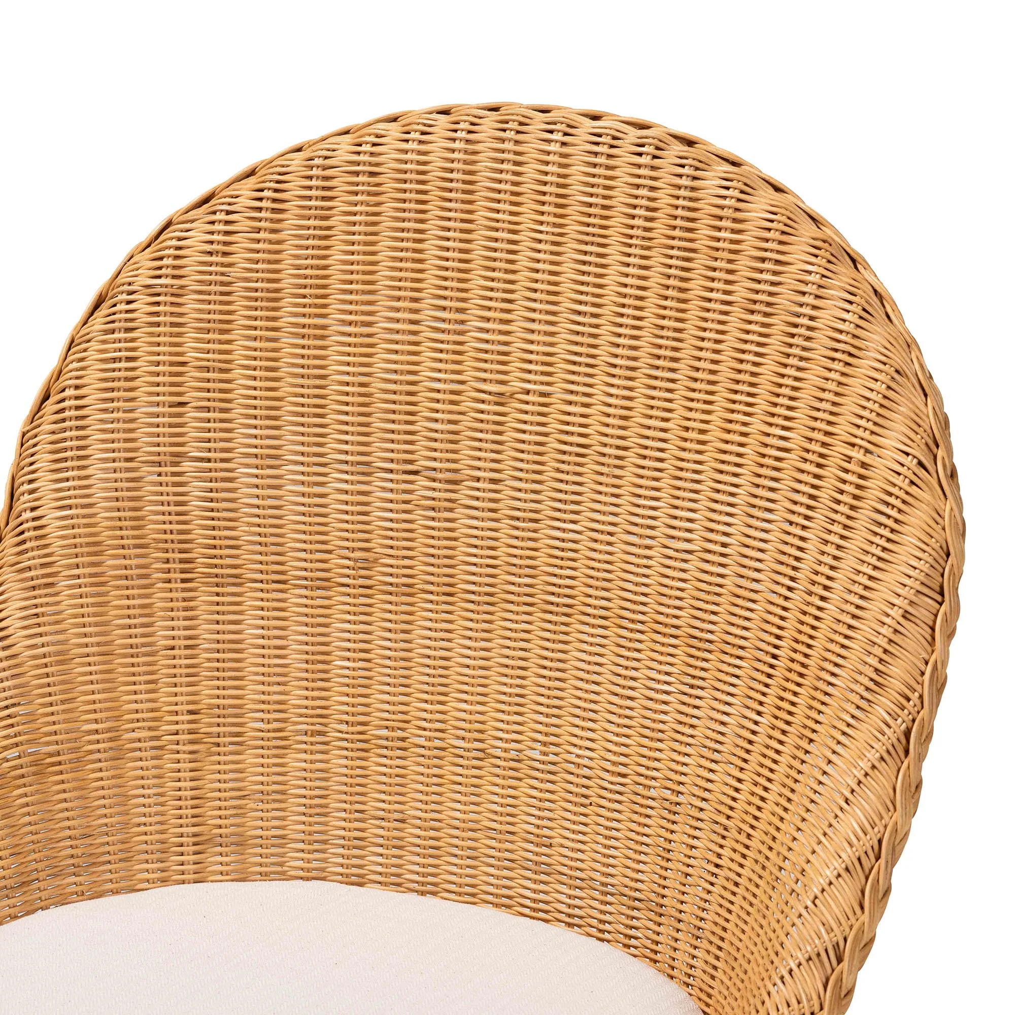 Baxton Studio bali & pari Camelia Bohemian Light Honey Rattan Dining Chair - Image 8