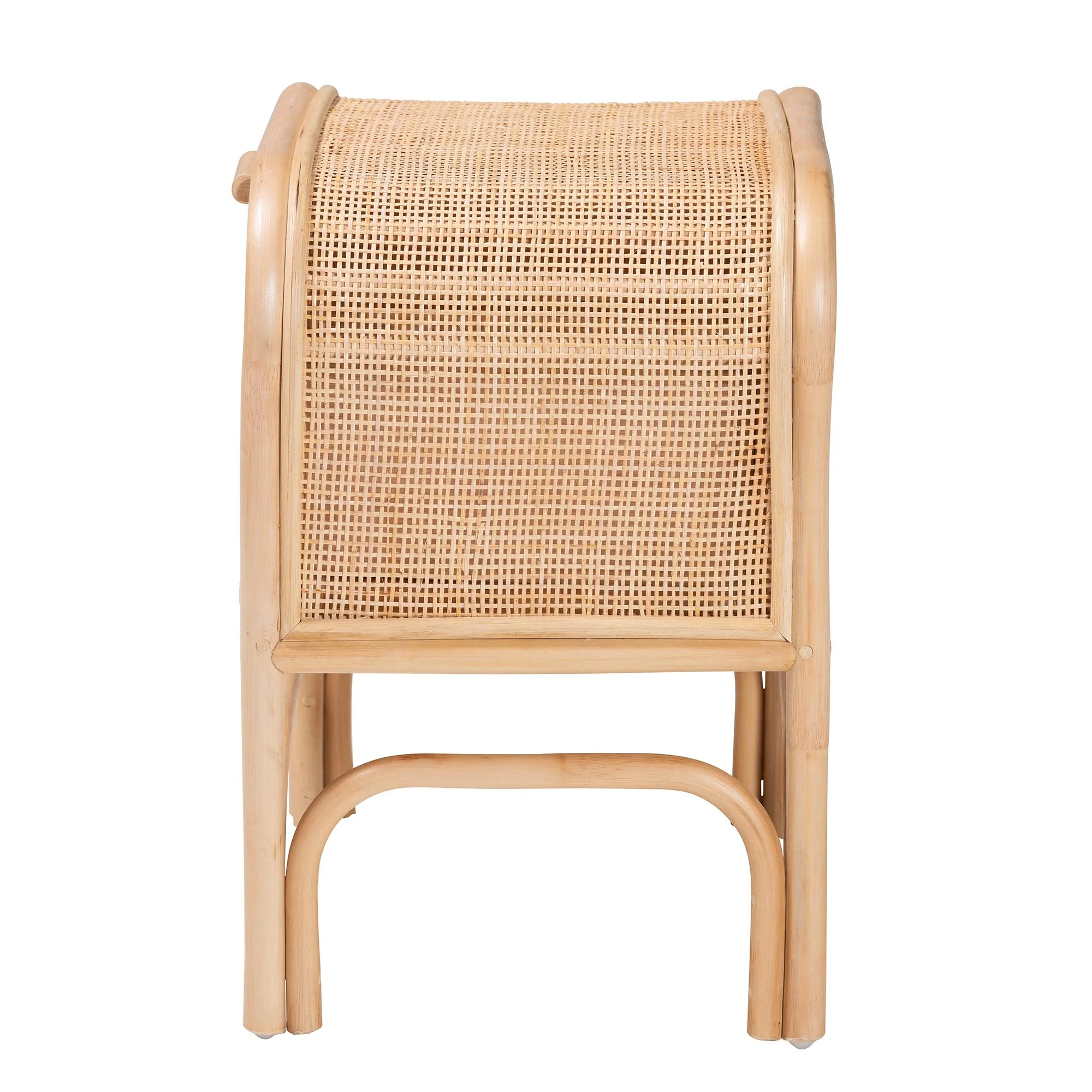 Baxton Studio bali & pari Carabella Bohemian Natural Rattan 1-Drawer Nightstand - Image 7