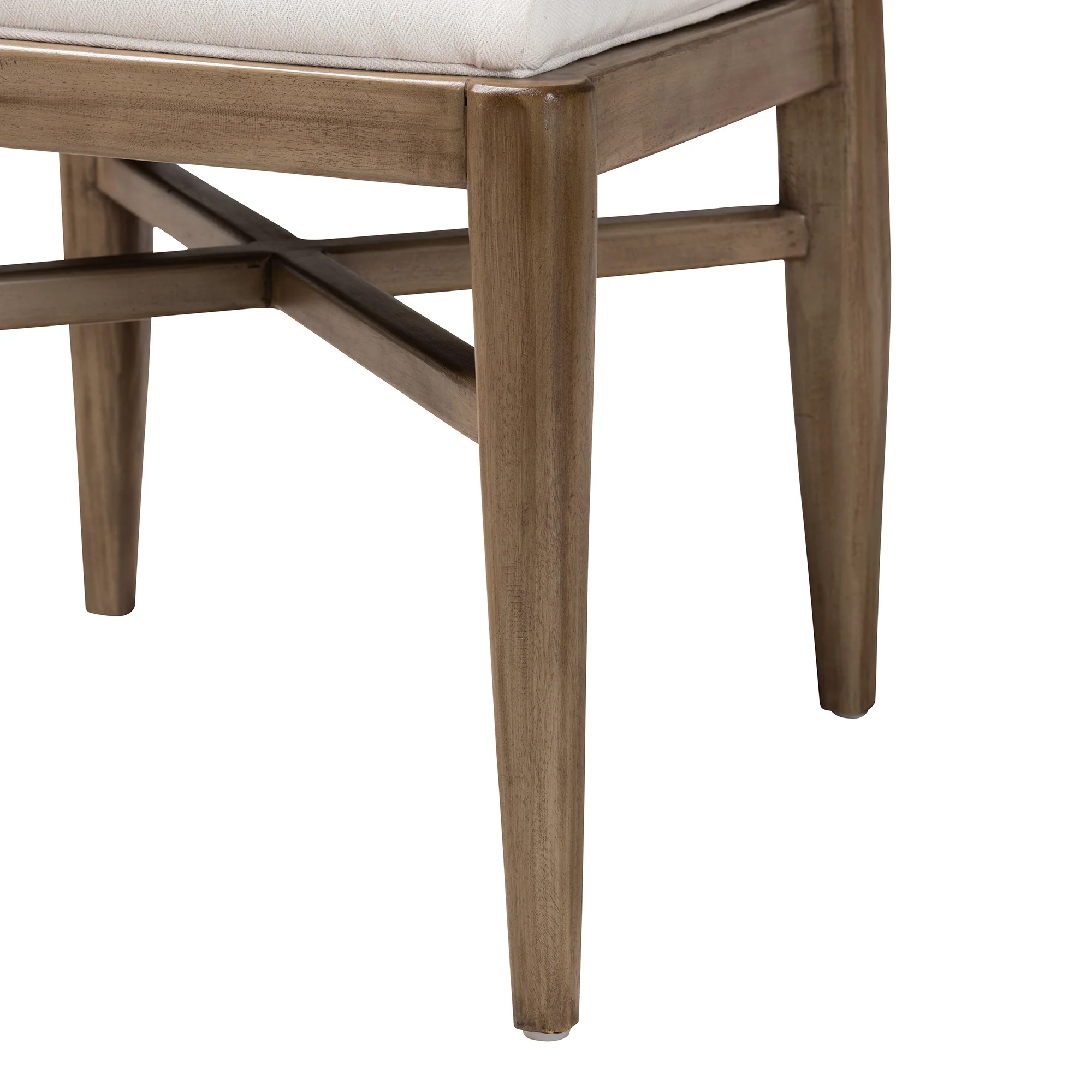 Baxton Studio bali & pari Chloe Modern Bohemian Walnut Brown Finished Mahogany Wood and Natural Rattan Dining Chair - Image 7
