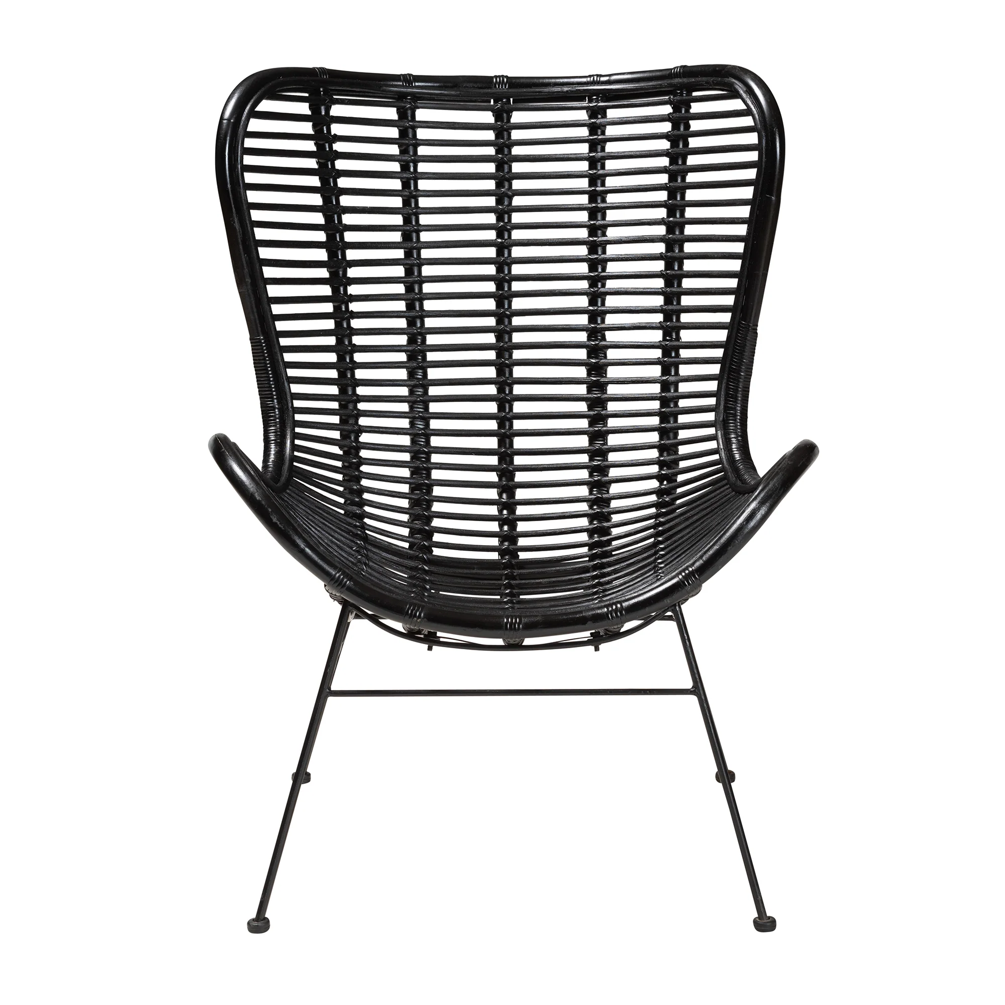 Baxton Studio bali & pari Colorado Modern Bohemian Natural Brown Rattan and Black Metal Accent Chair - Image 13