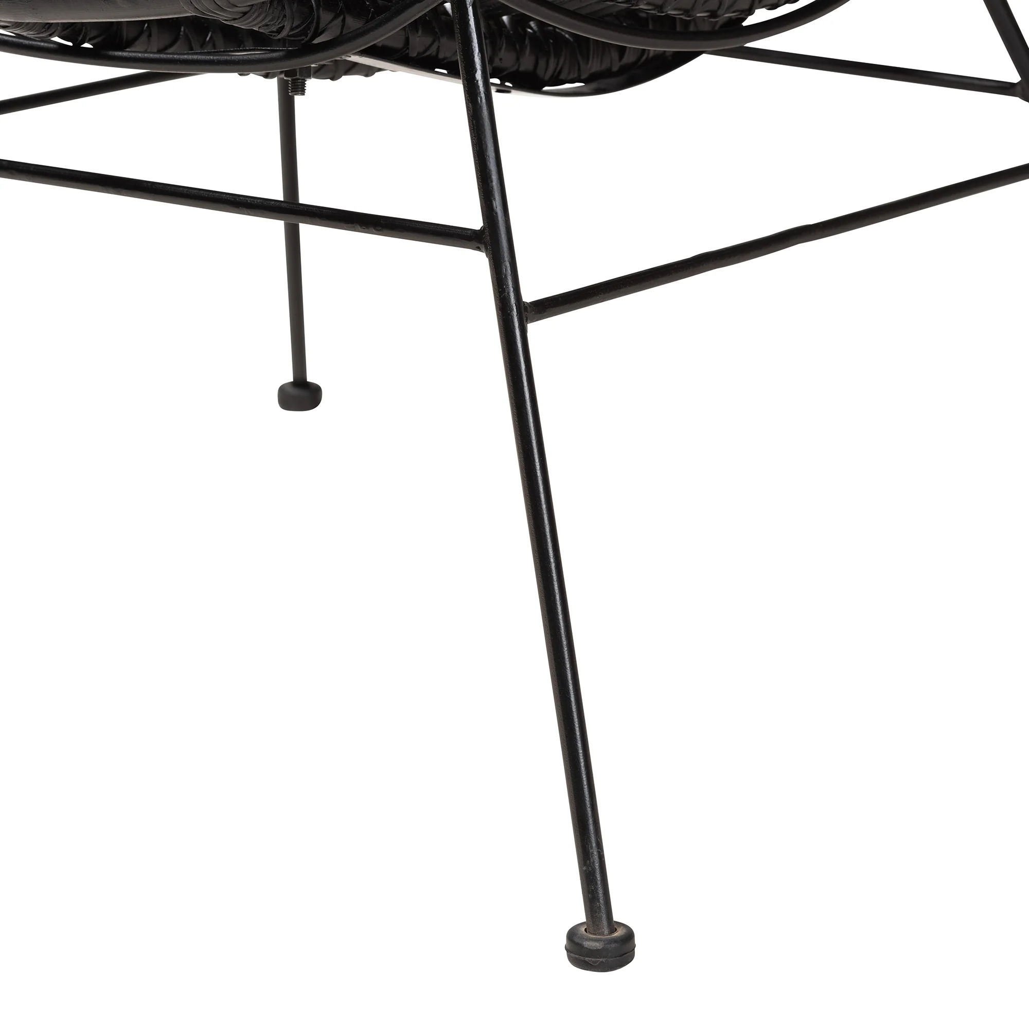 Baxton Studio bali & pari Colorado Modern Bohemian Natural Brown Rattan and Black Metal Accent Chair - Image 17
