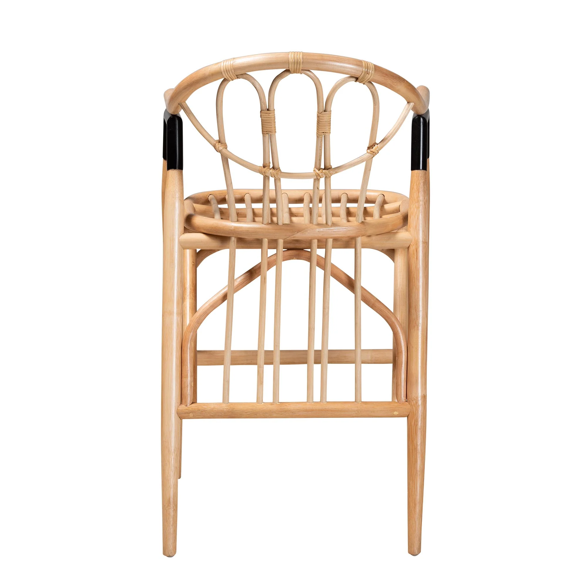 Baxton Studio bali & pari Cyntia Modern Bohemian Natural Brown Rattan Counter Stool - Image 5