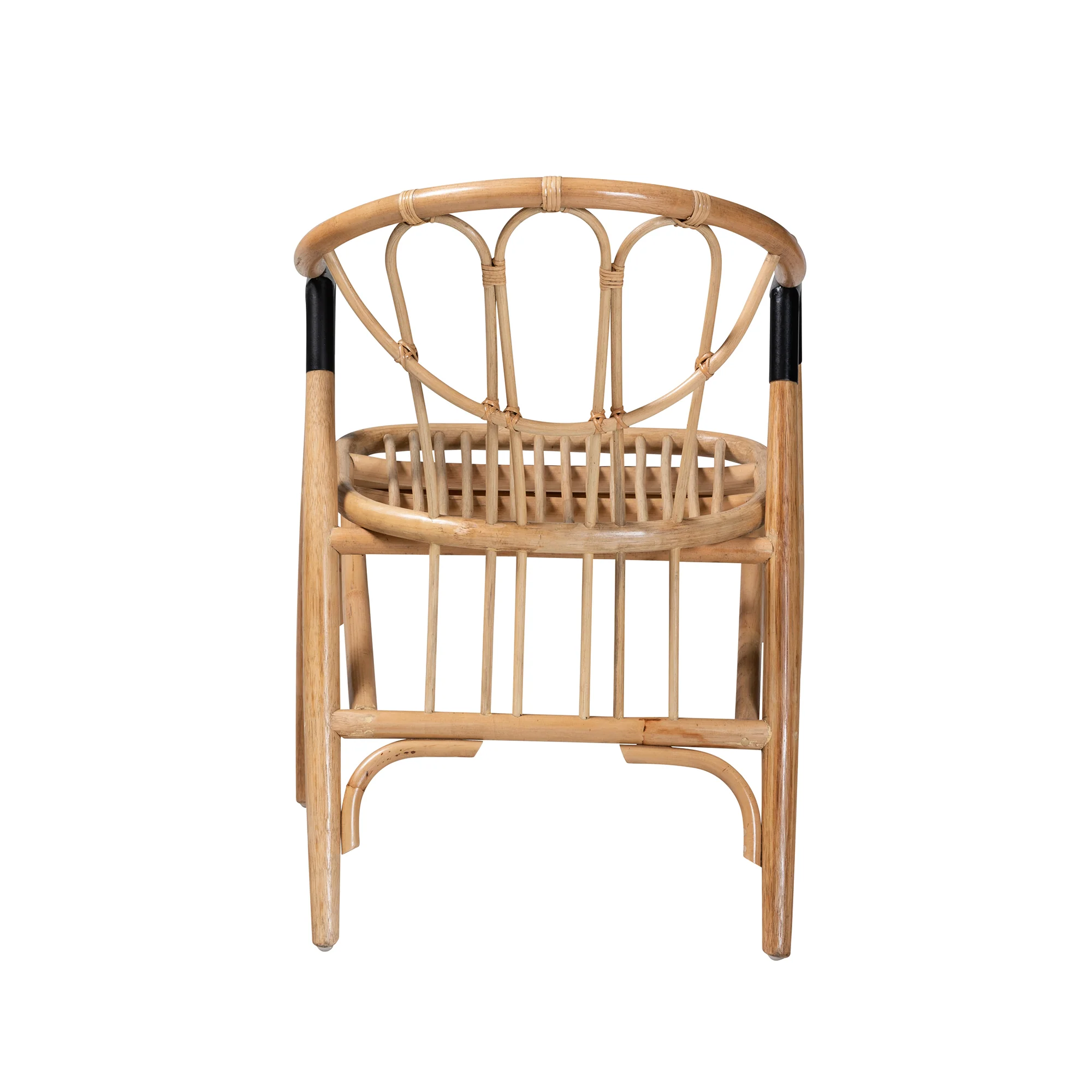 Baxton Studio bali & pari Cyntia Modern Bohemian Natural Brown Rattan Dining Chair - Image 5
