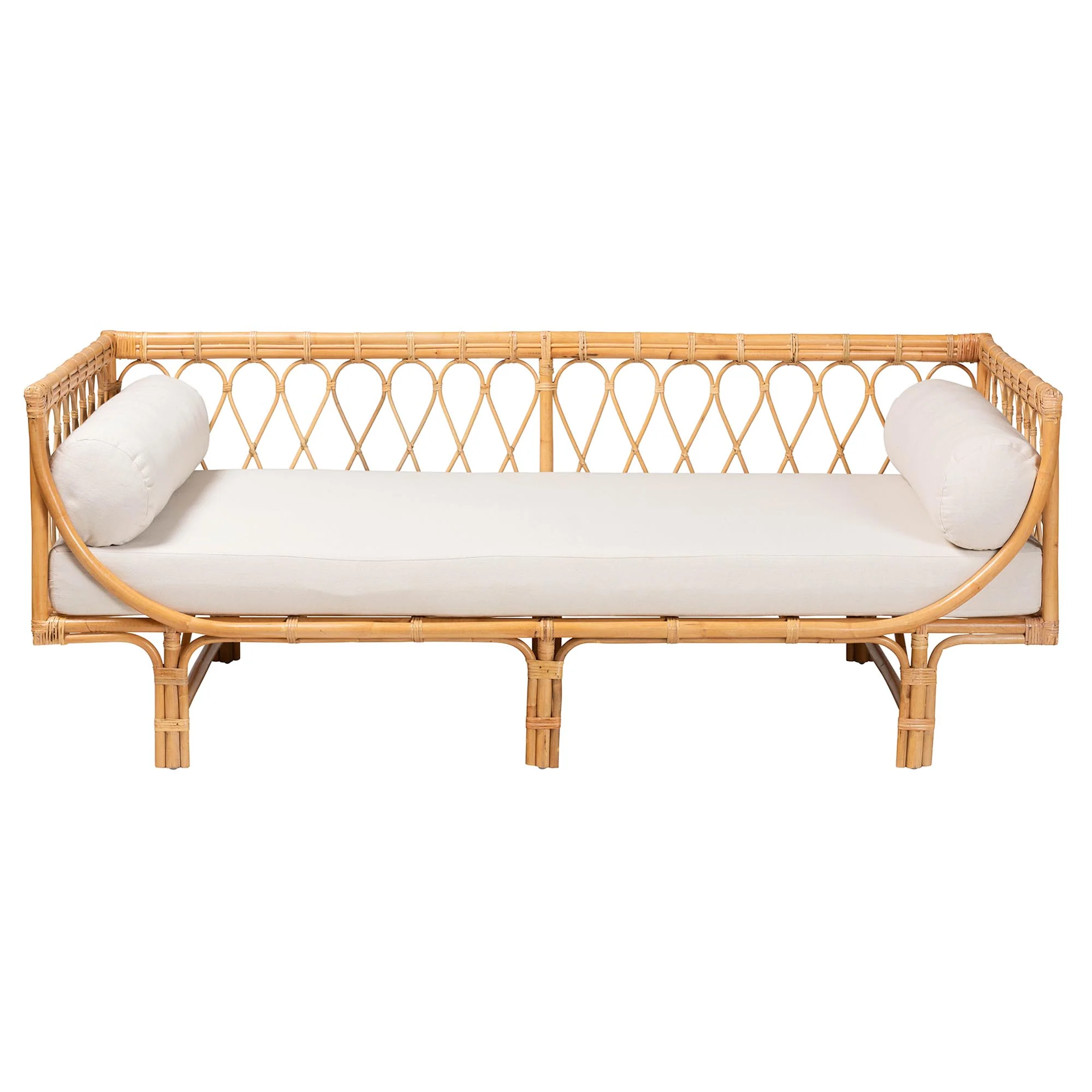 Baxton Studio bali & pari Davida Modern Bohemian Natural Brown Rattan Daybed - Image 3