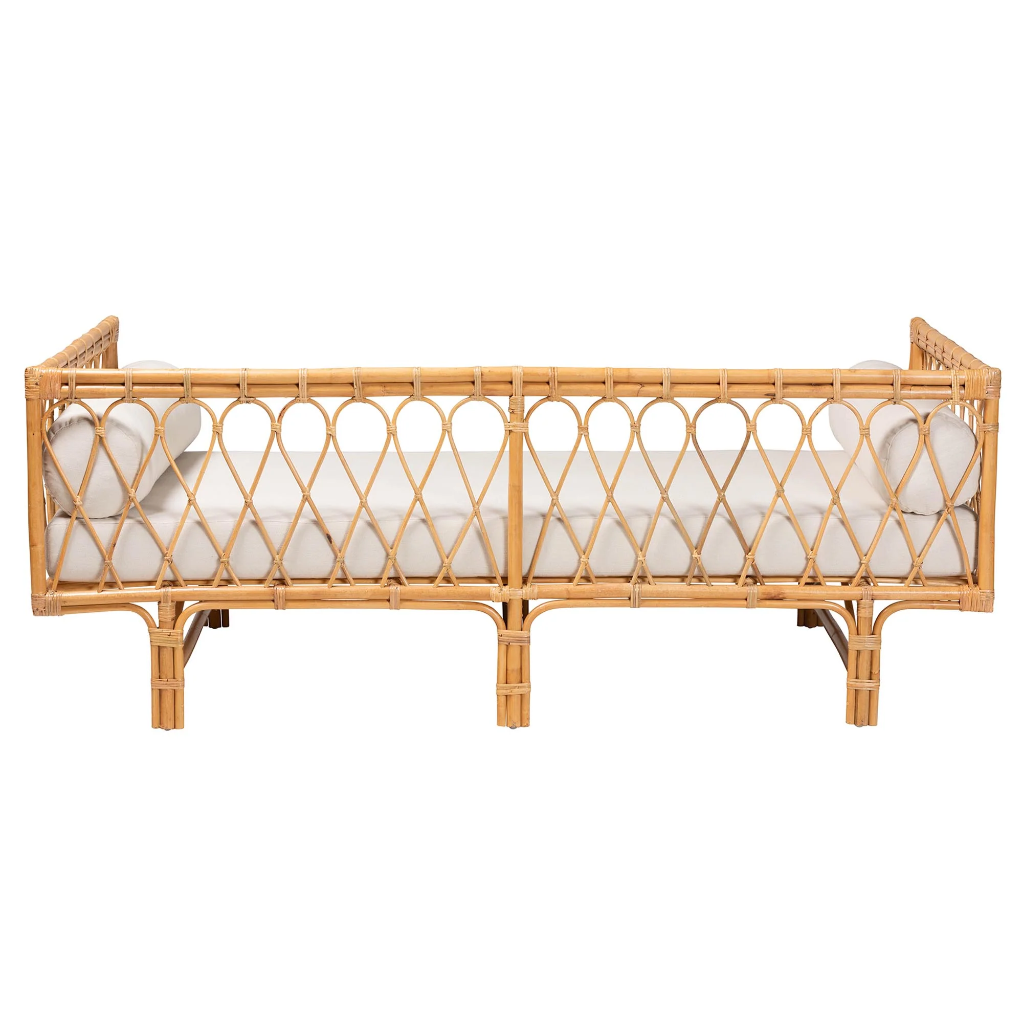 Baxton Studio bali & pari Davida Modern Bohemian Natural Brown Rattan Daybed - Image 5
