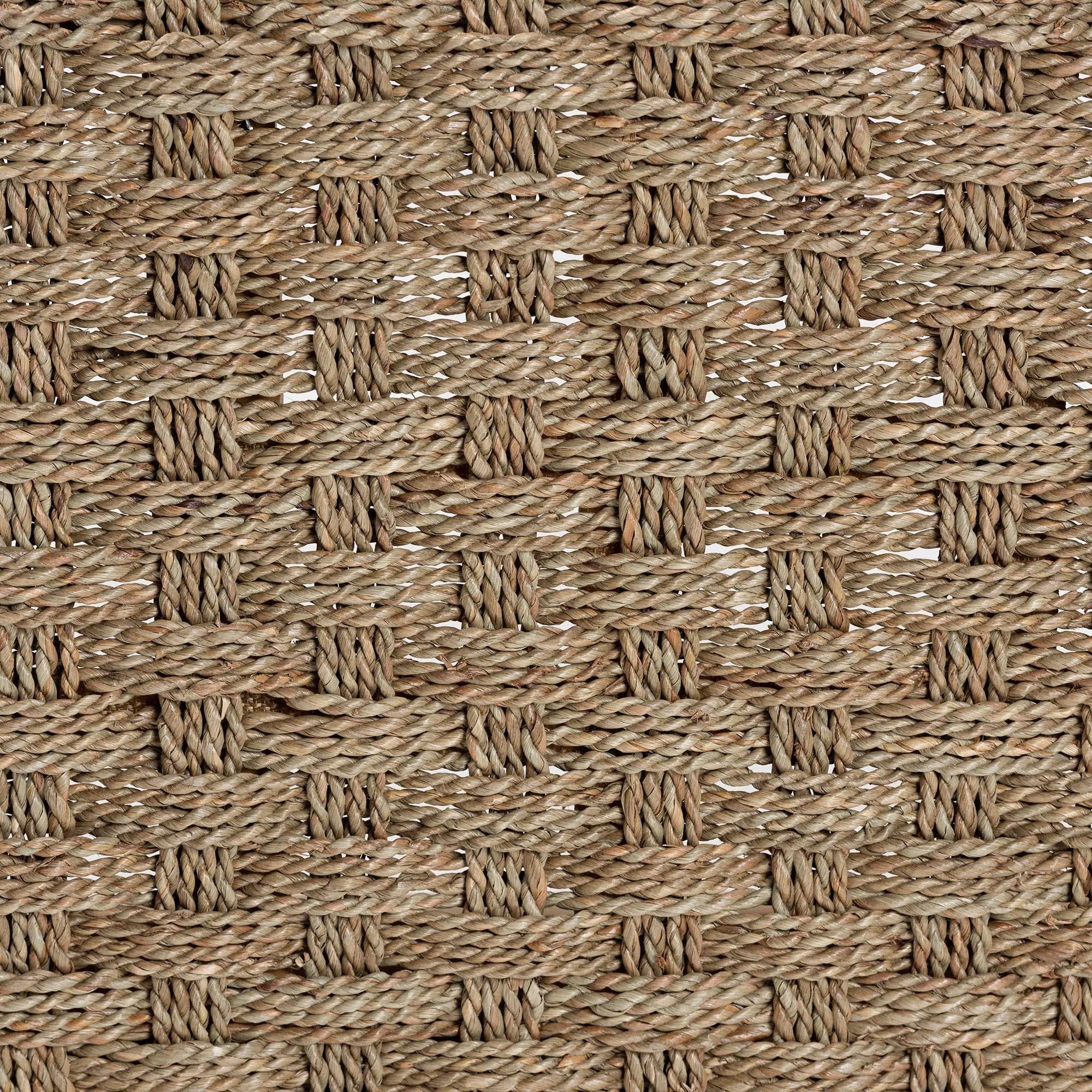Baxton Studio bali & pari Denver Modern Bohemian Natural Seagrass and Acacia Wood Accent Bench - Image 7