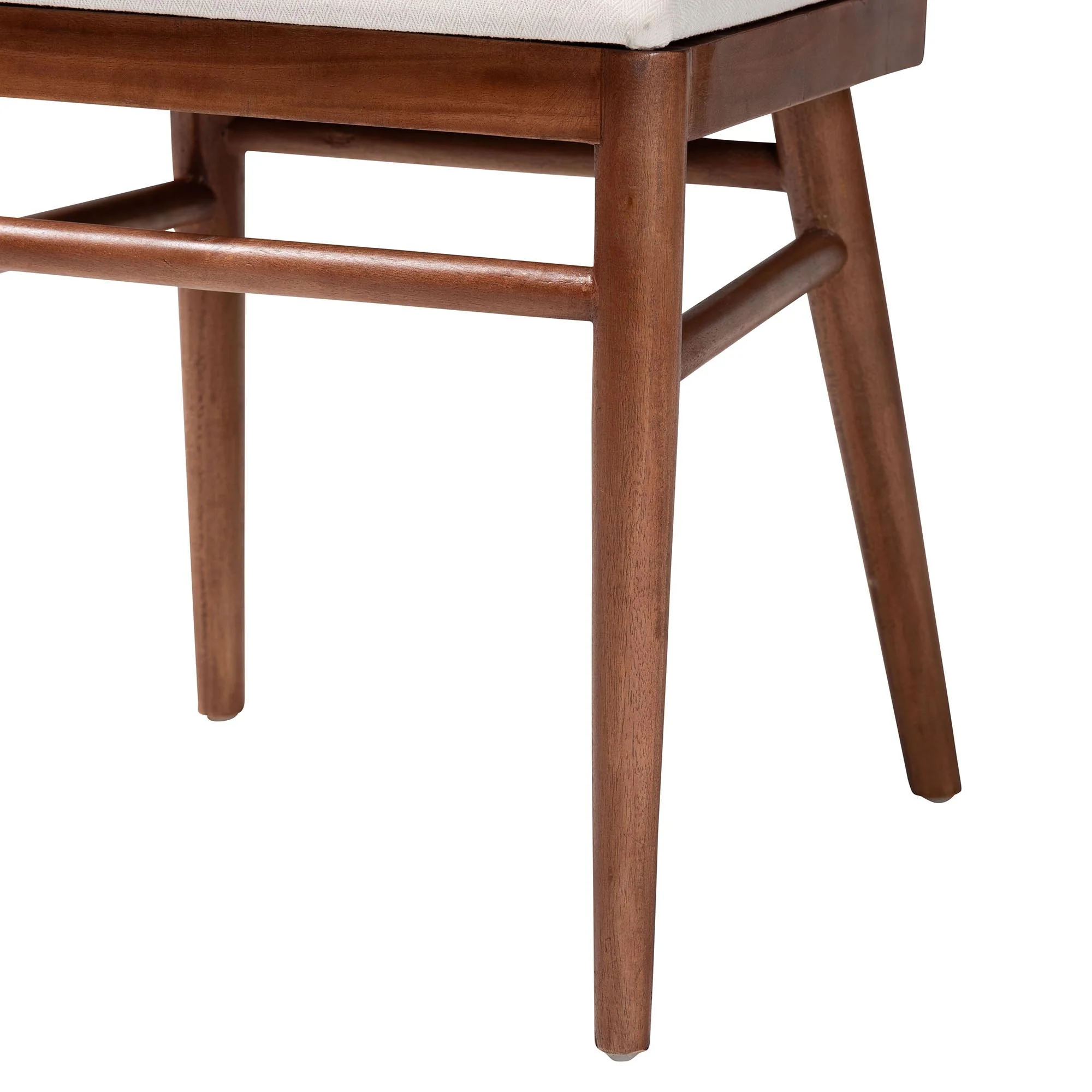 Baxton Studio bali & pari Denver Modern Bohemian Walnut Brown Finished Acacia Wood and Seagrass 2-Piece Dining Chair Set - Image 8