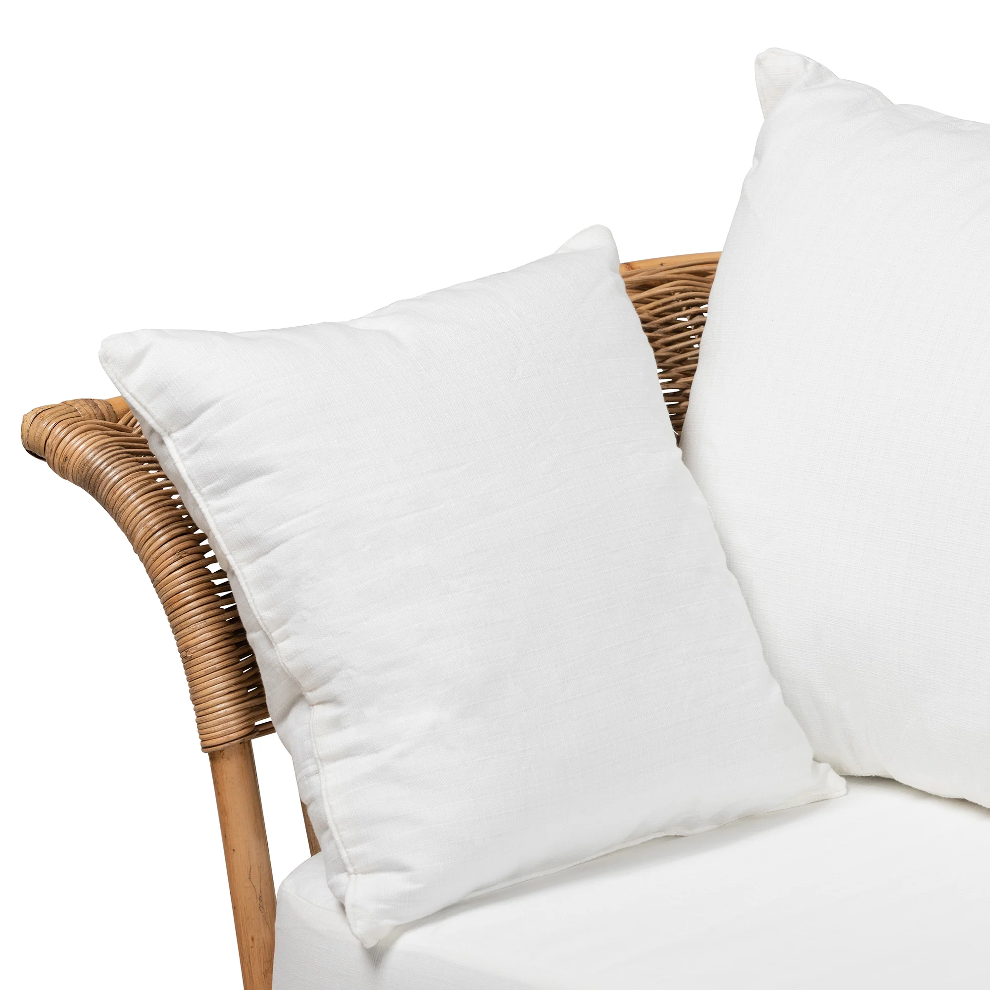 Baxton Studio bali & pari Edana Modern Bohemian Natural Rattan Sofa With Cushion - Image 6