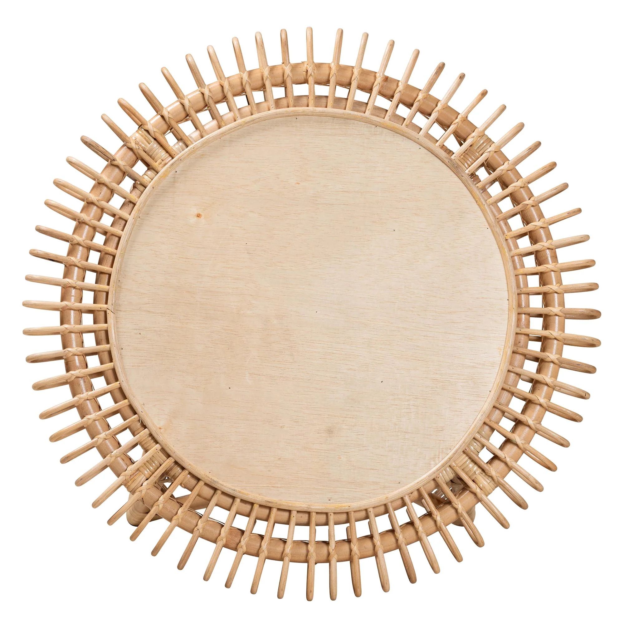 Baxton Studio bali & pari Elani Modern Bohemian Natural Rattan Coffee Table - Image 4