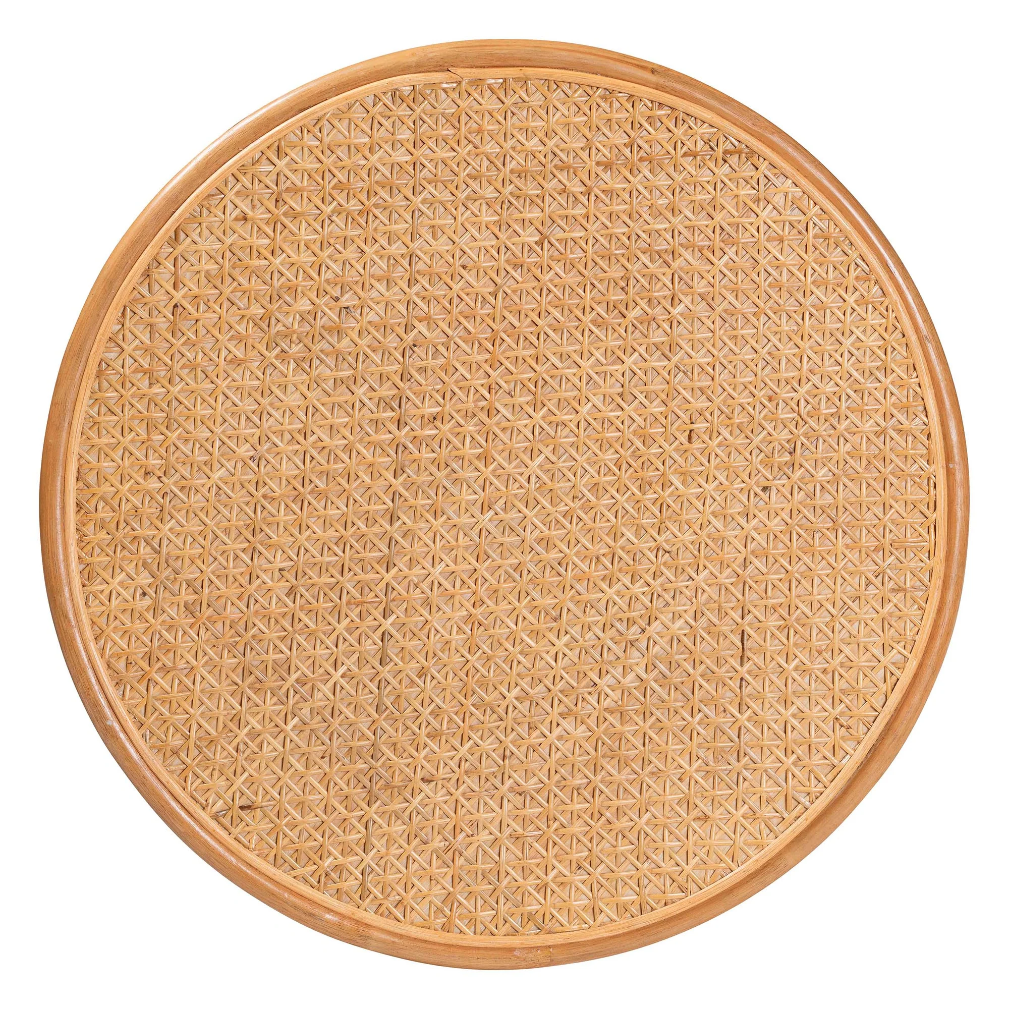 Baxton Studio bali & pari Eldon Bohemian Honey Rattan Coffee Table - Image 5