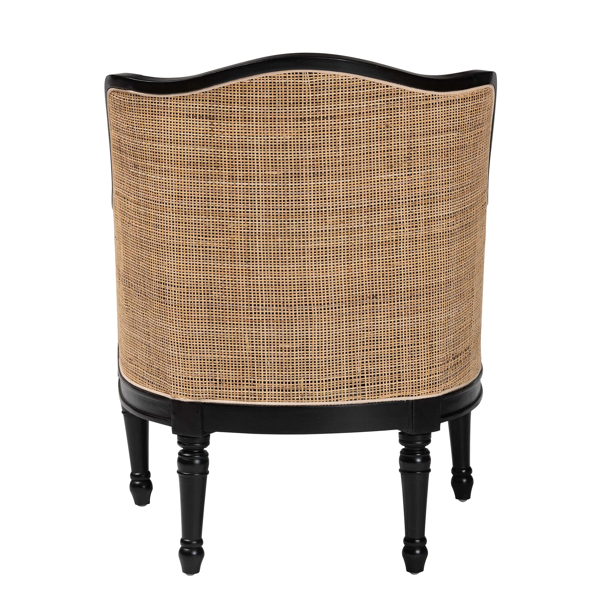 Baxton Studio bali & pari Elizette Traditional French Beige Fabric and Black Finished Wood Accent Chair - Image 7