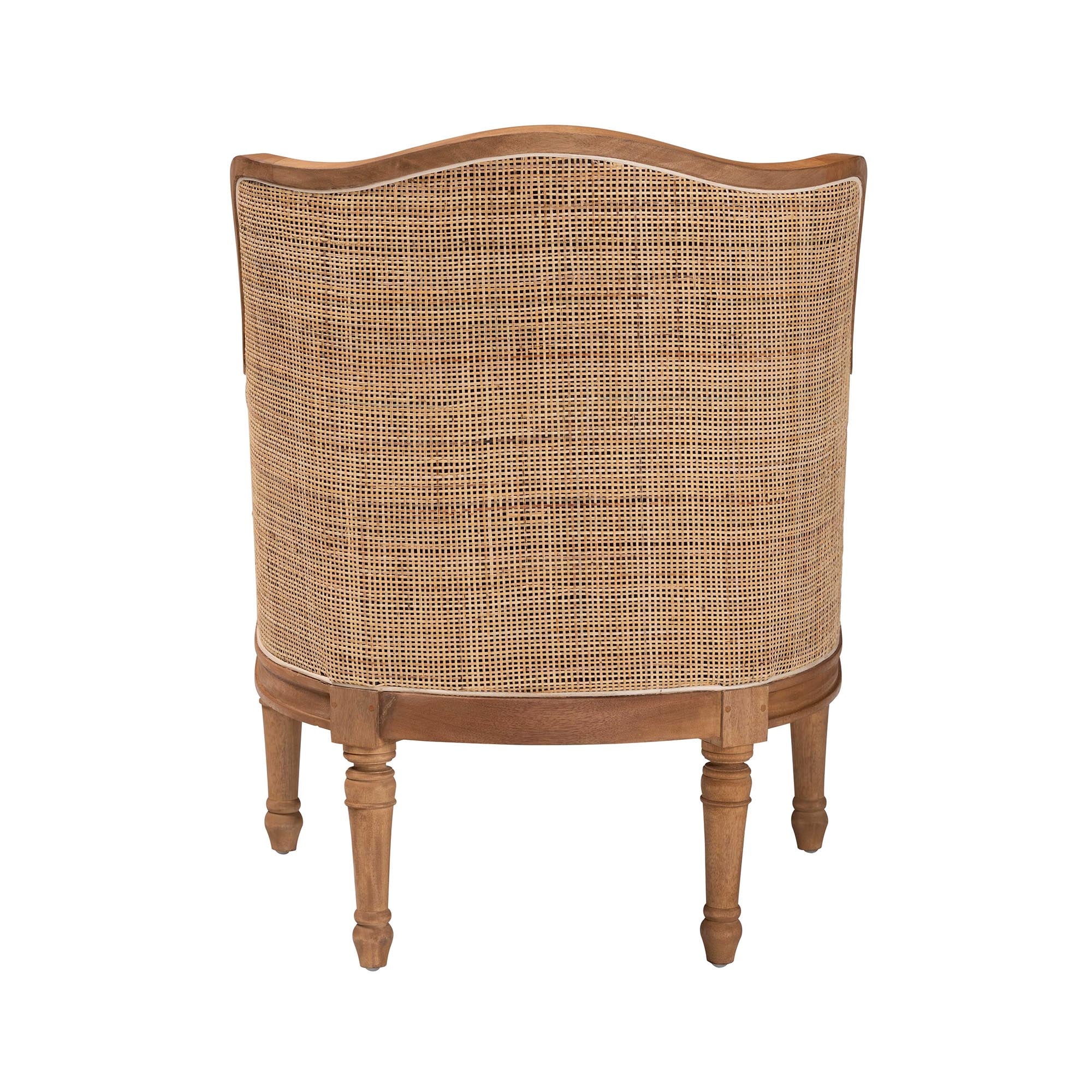 Baxton Studio bali & pari Elizette Traditional French Beige Fabric and Honey Oak Finished Wood Accent Chair - Image 7