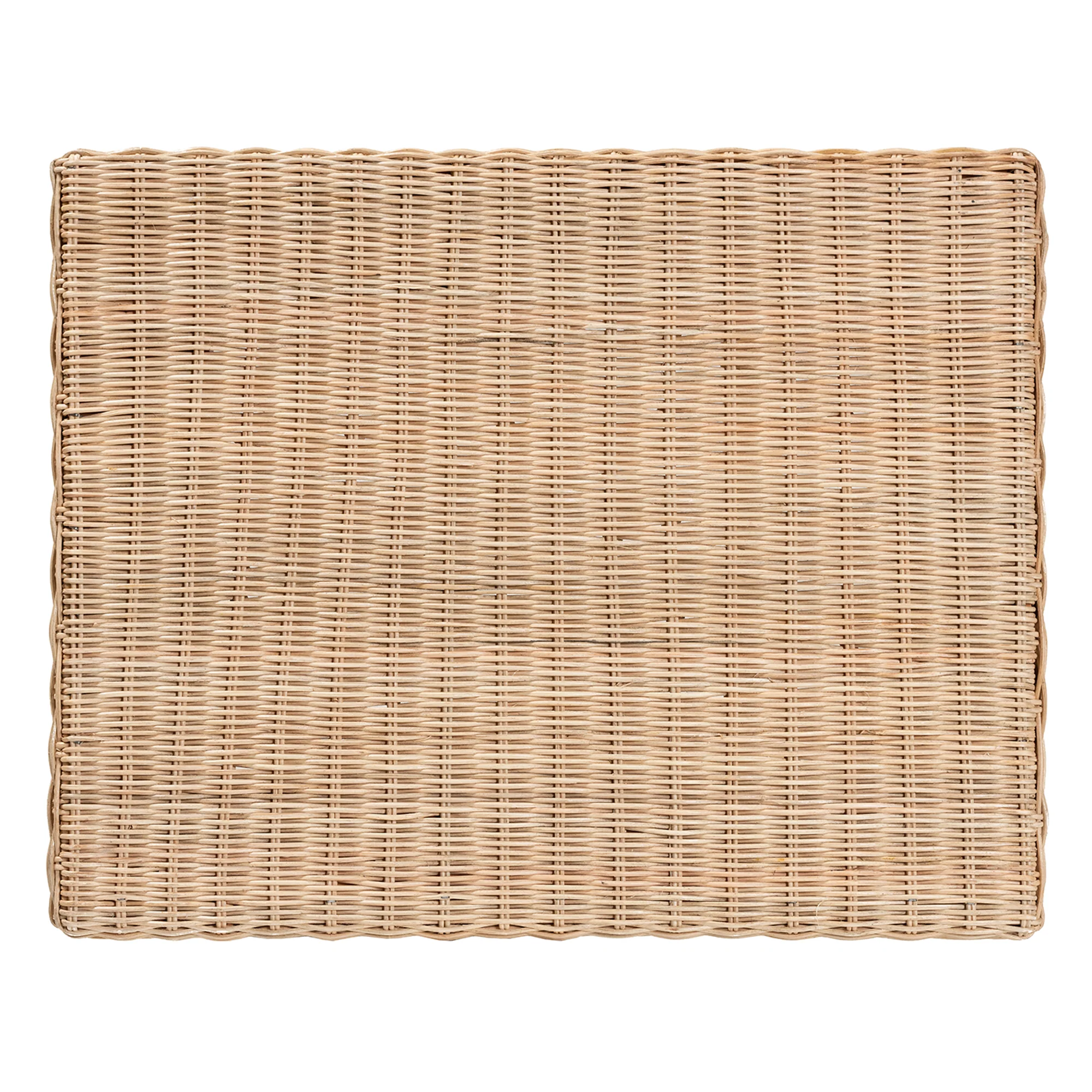 Baxton Studio bali & pari Farica Modern Bohemian Natural Rattan And Mahogany Accent Bench - Image 6