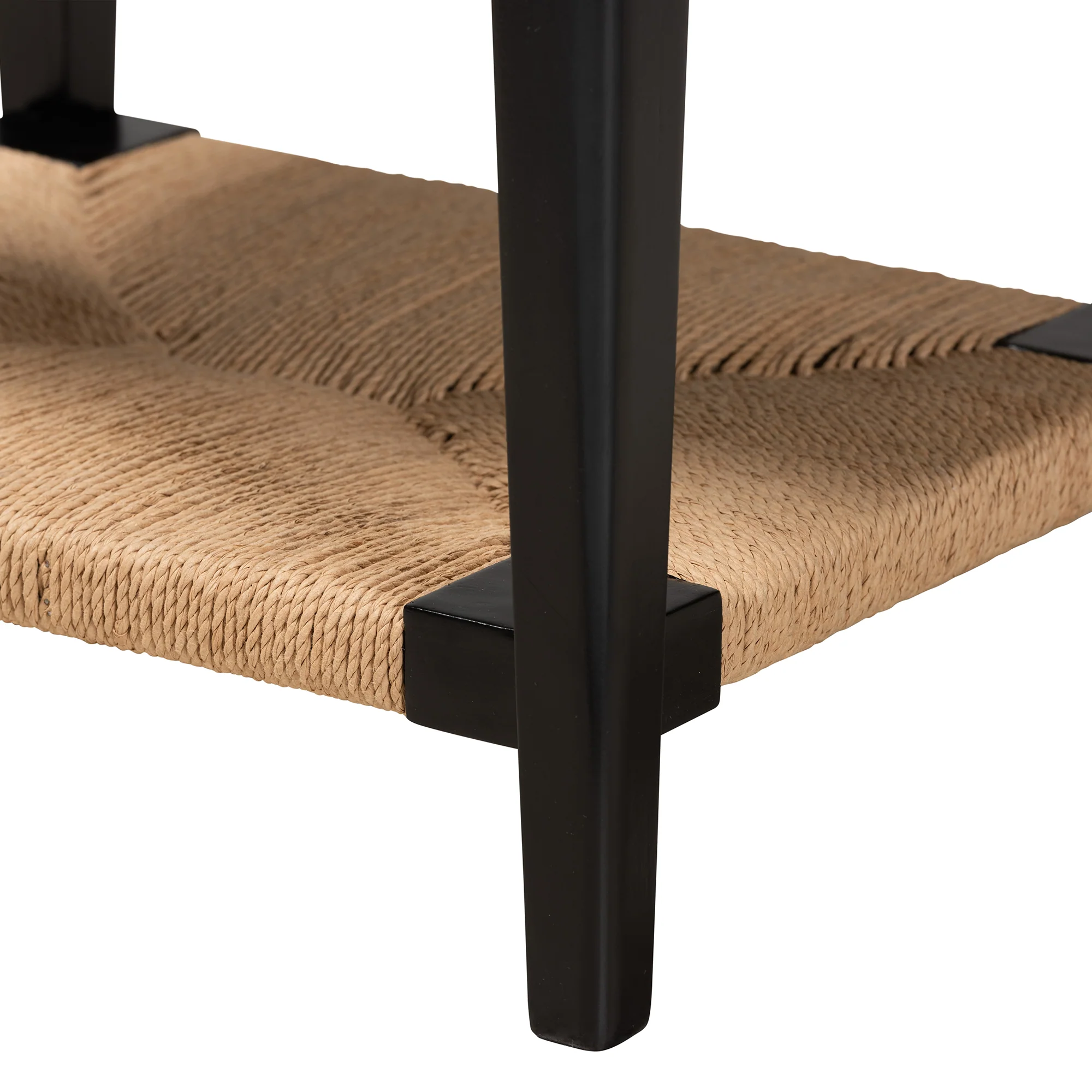 Baxton Studio bali & pari Freya Modern Bohemian Black Finished Bayur Wood End Table - Image 6
